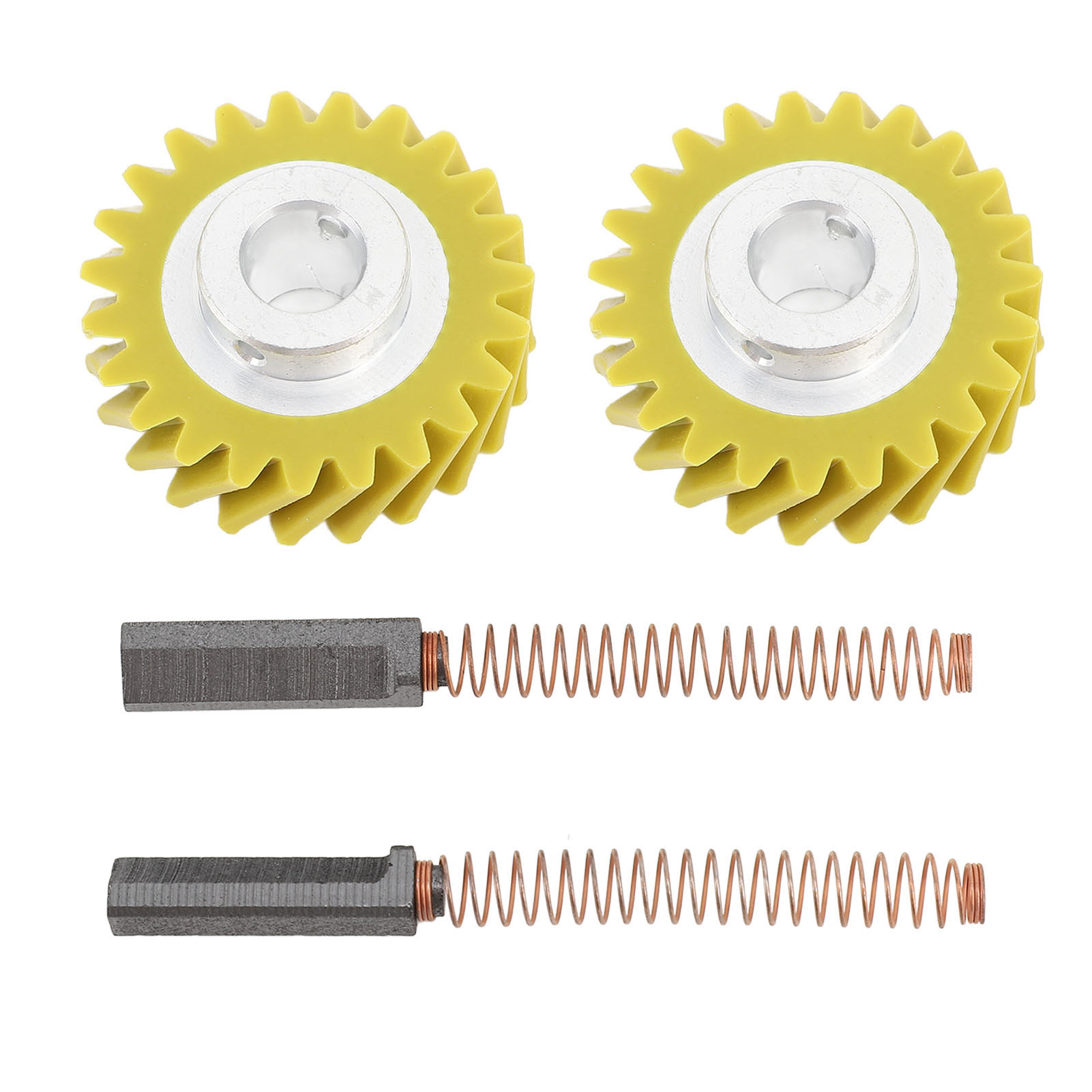 Kitchenaid/whirlpool/kenmore Küchenmaschinen-reparaturset Wpw10112253, 2 Aluminiumzahnräder, 2 Kohlebürsten