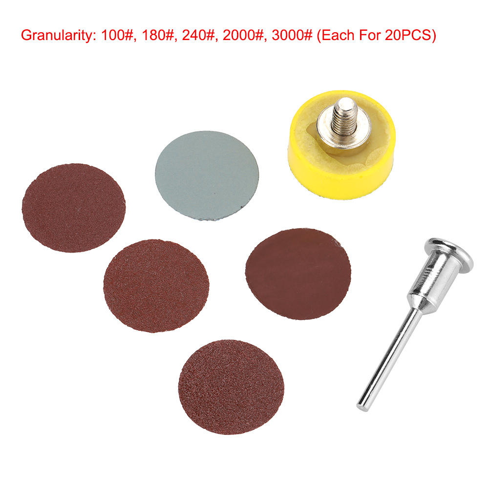 Toivize 25,4 Mm (1 Zoll) Runde Schleifscheiben – 100 Stück, Aluminiumoxid – Körnung 100 Bis 3000 Für Feinschleifen Von Holz Und Metall