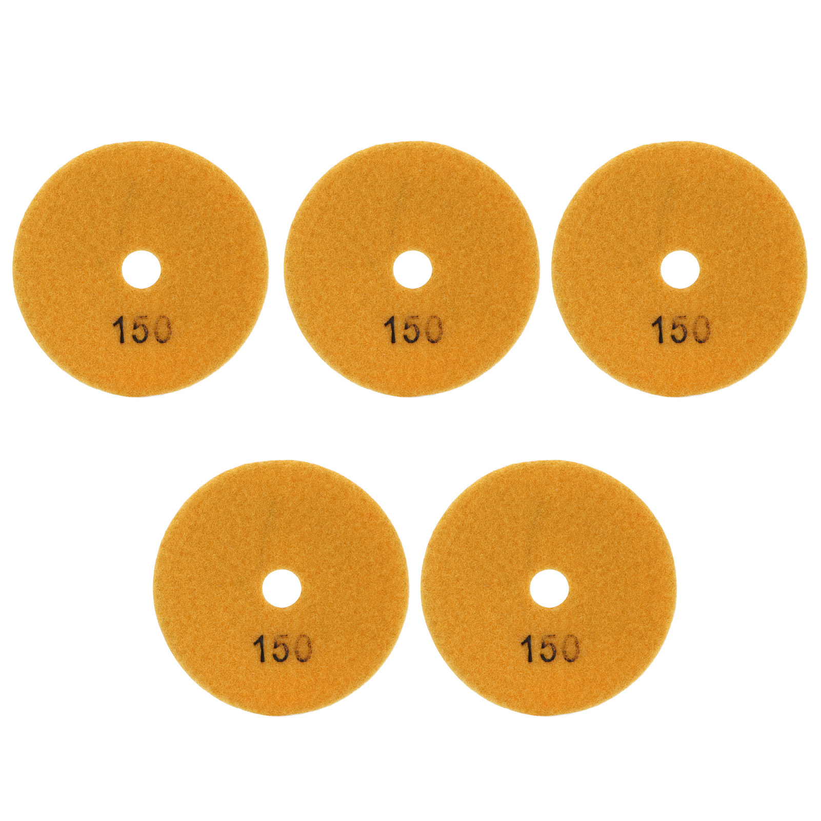 Set Mit 5 Nassschleifscheiben Aus Diamant, 100 Mm, Körnung 150, Für Marmor, Granit Und Keramik