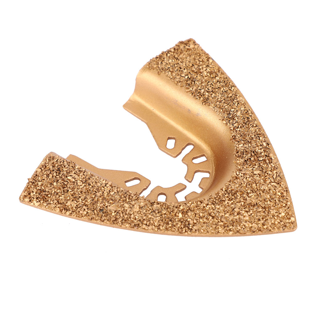 78 X 78 Mm Schleifteller Für Oszillierende Werkzeuge, Wolframkarbid Hrc79-82 Gold, Schnellwechselsystem, Universell Kompatibel
