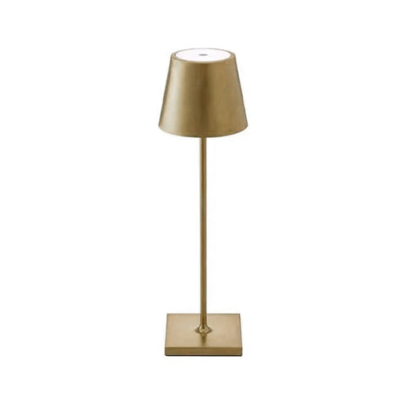 Wiederaufladbare, Kabellose Led-schreibtischlampe, Goldfarbenes Aluminium, 38 Cm, 3 Helligkeitsstufen Per Touch-bedienung, Sanftes, Flimmerfreies Licht, Modernes Design