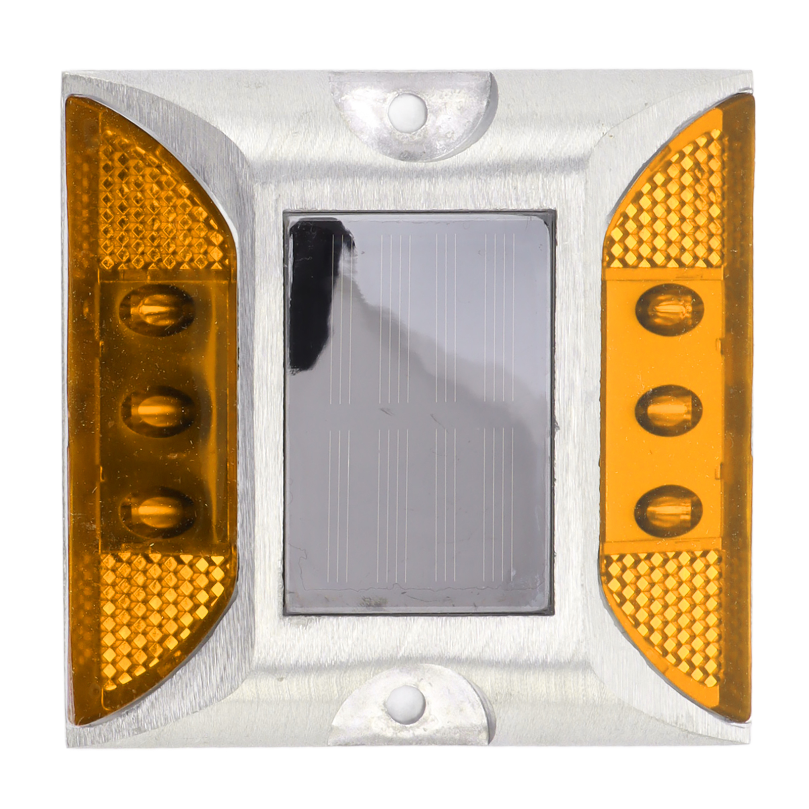 Doppelseitige Gelbe Led-solar-pollerleuchte – Toivize – Hell – Extrem Widerstandsfähiges Ip68-aluminiumgussgehäuse Für Einfahrten Und Straßen, 72 Stunden Akkulaufzeit