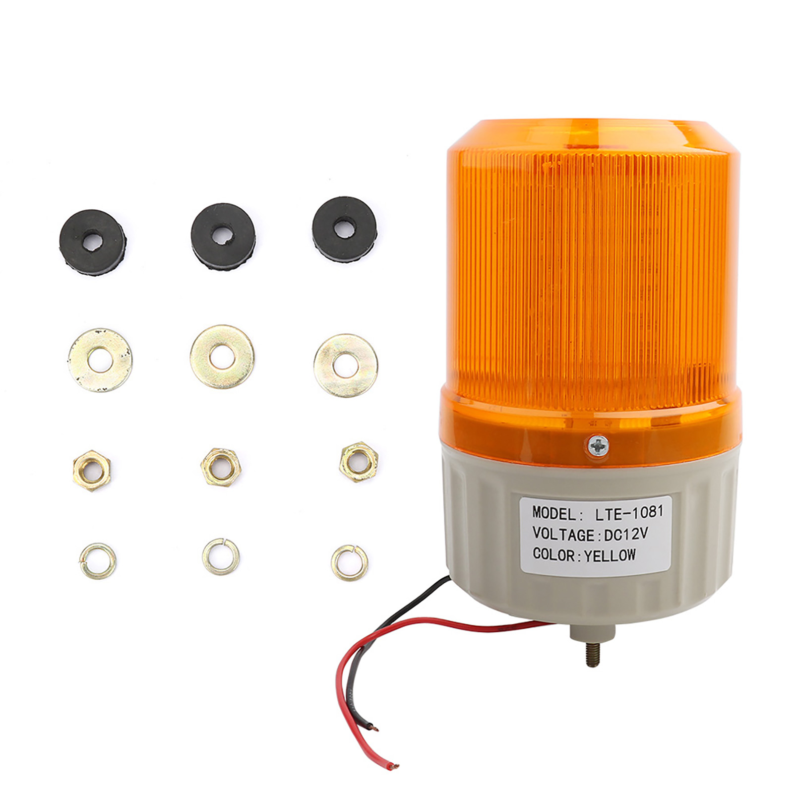 Lte-1081 12v 5w Gelbe Rotierende Led-blinkleuchte, Kompaktes Pc/abs-gehäuse, Für Baustellen, Fabriken, Sicherheitssignale