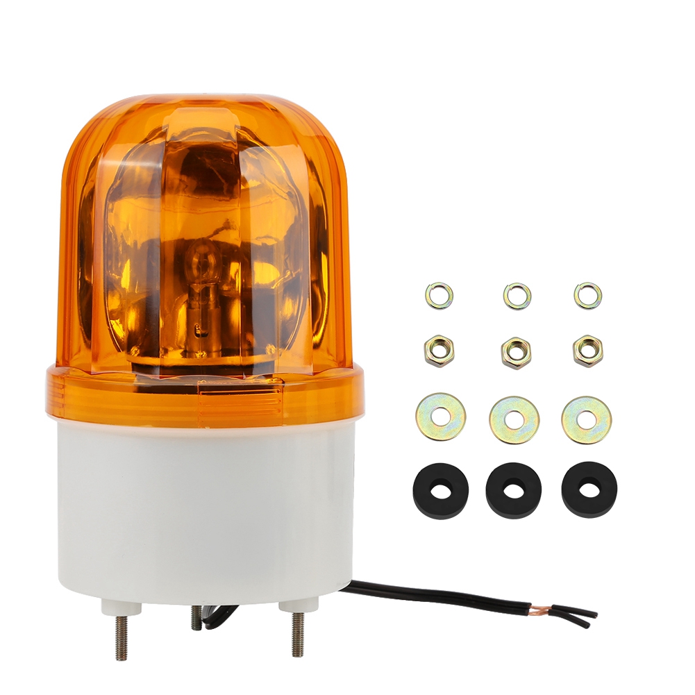 Lte1101j Gelbe, Drehbare Notfallleuchte, 220 V, Abs/as, Ip45, Mit Akustischem Signal 95 Db, Für Werkstätten Und Baustellen
