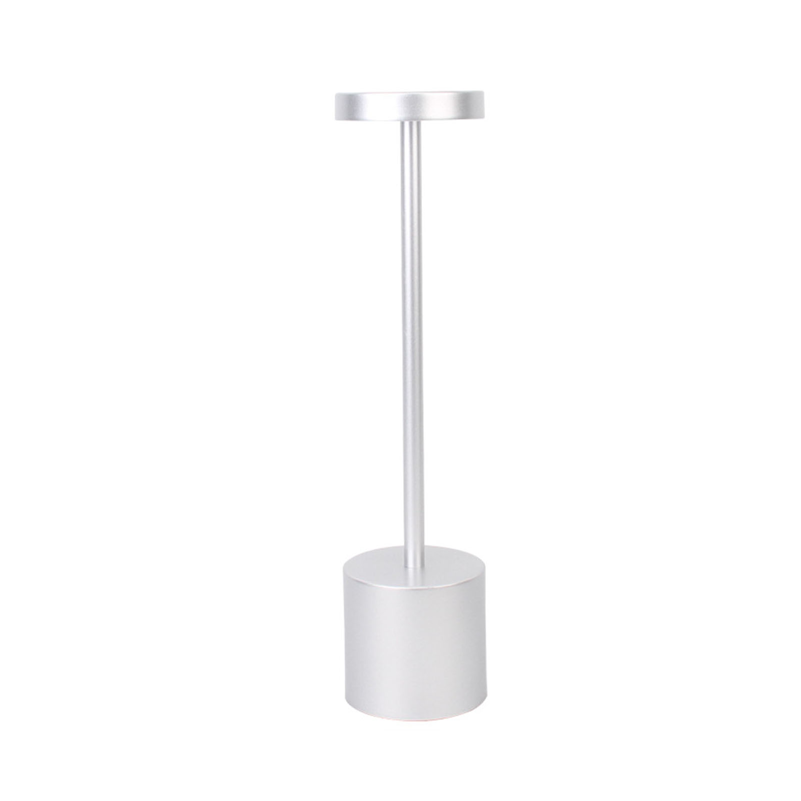 Toivize Modell I Wiederaufladbare Led-schreibtischlampe, Touch-steuerung, 3 Leuchten, Silberfarbenes Metalldesign, Kabellos, Für Wohnzimmer Oder Büro