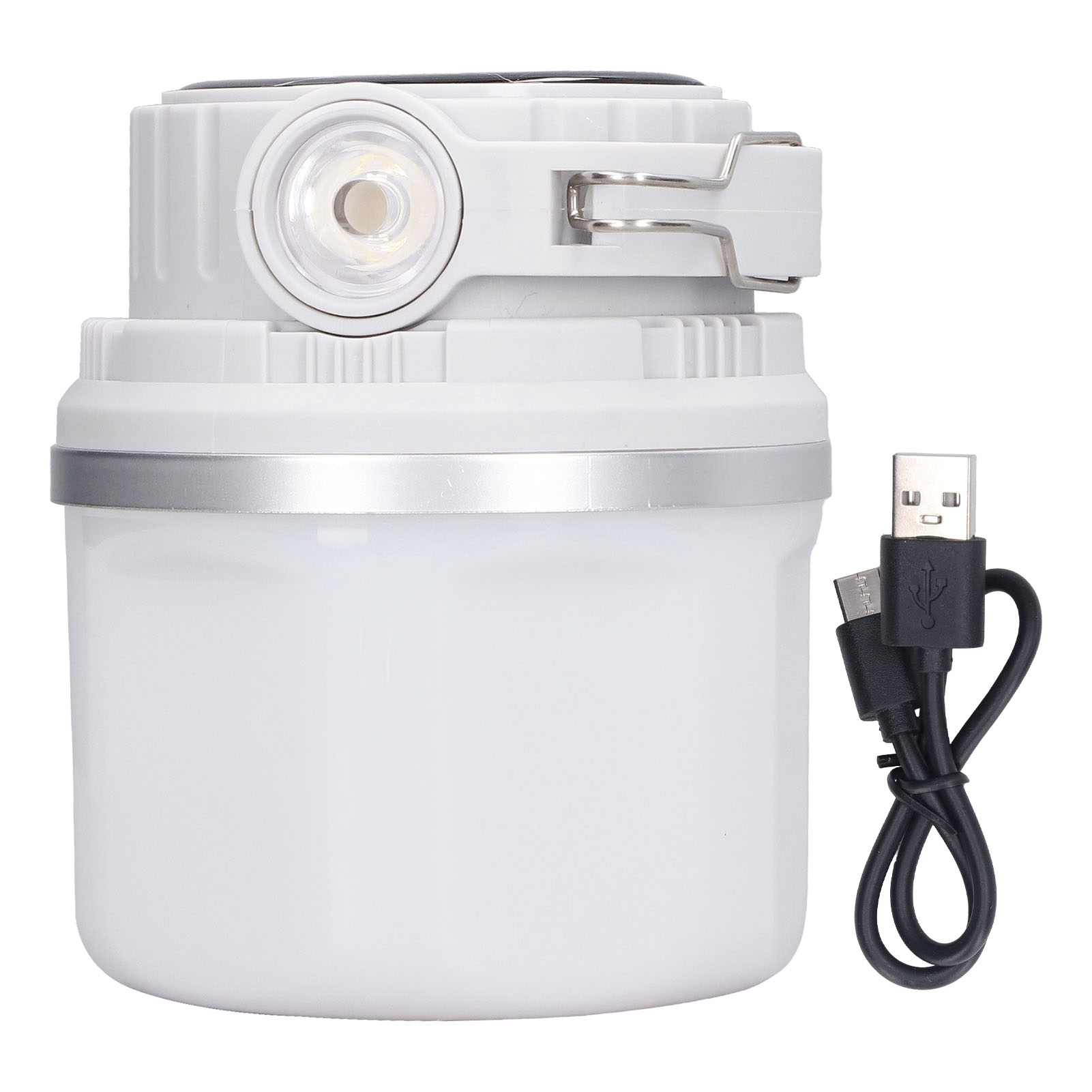 M13 Tragbare Led-solarlampe, Grau, 2400 Mah, 360°-beleuchtung