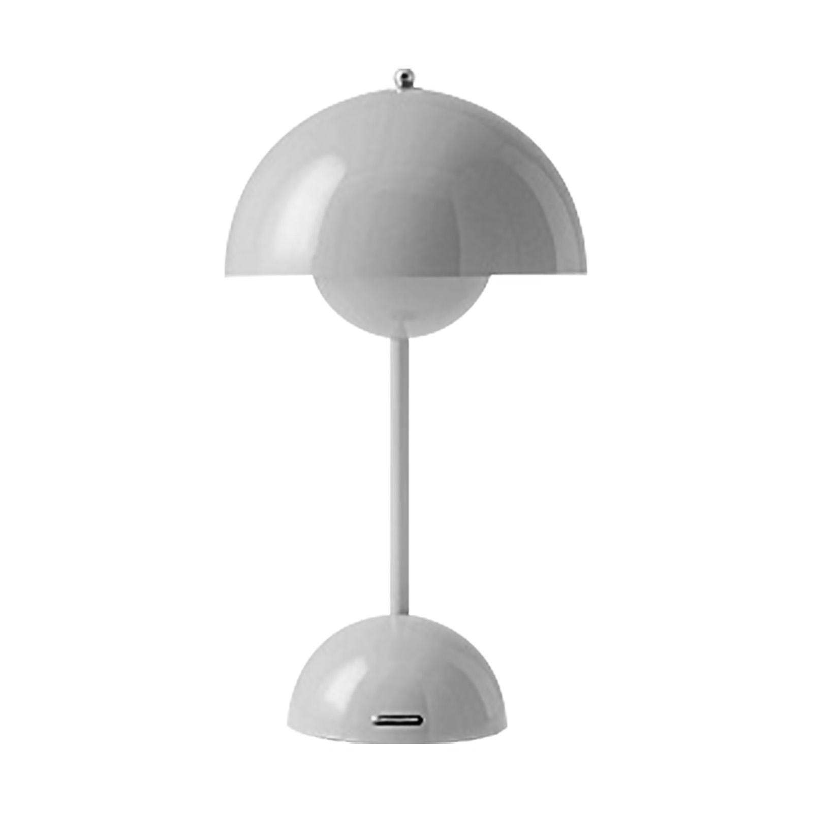 Wiederaufladbare Led-tischleuchte Per Usb, 3600-mah-akku, Grauer Pvc-lampenschirm, Modernes Design, Kabellos, Für Büro Oder Schlafzimmer
