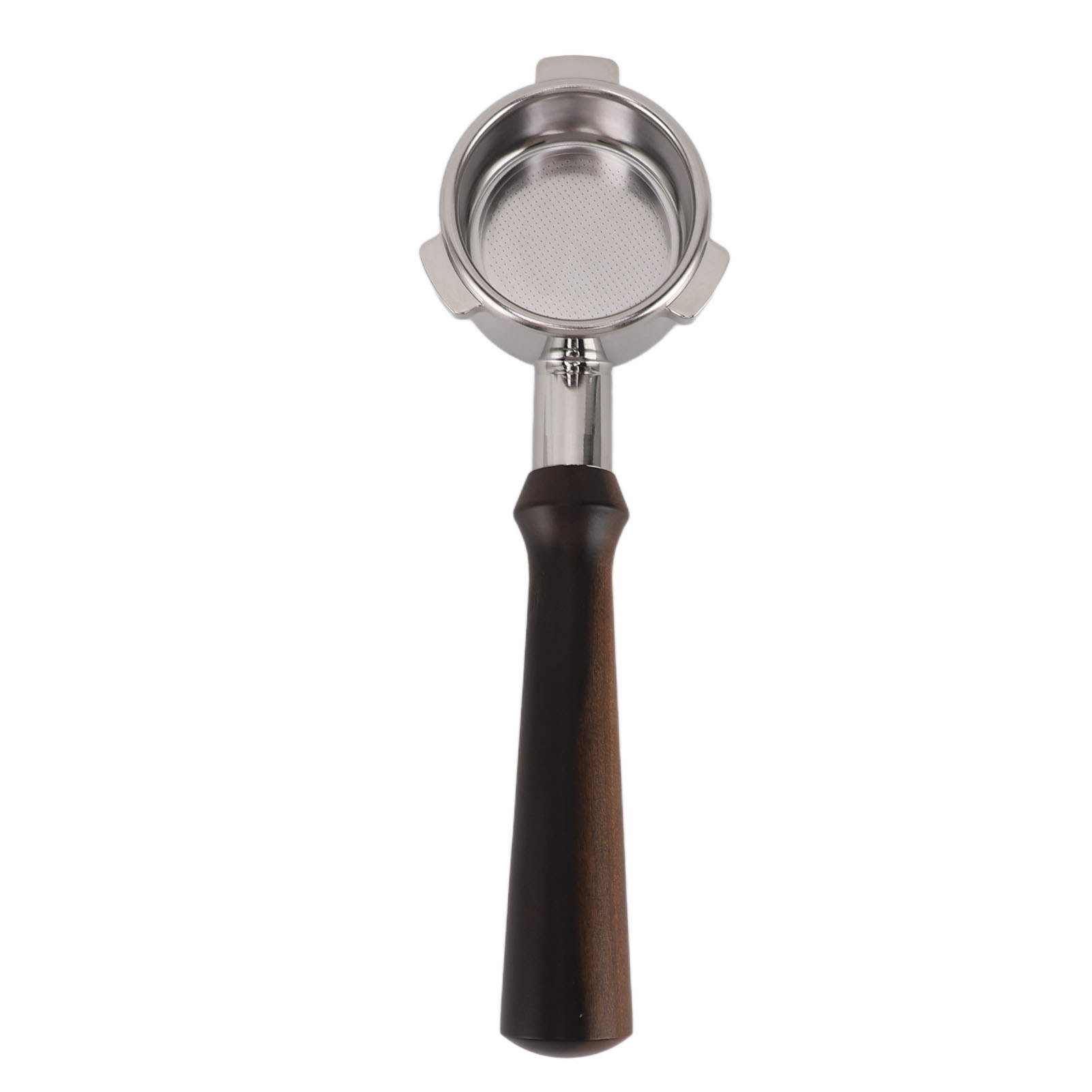 Bodenloser Siebträger, Kompatibel Mit Breville Series 8, 54 Mm Durchmesser, Robuster Edelstahl 304 Und Ergonomischer Griff Aus Schwarzem Mahagoniholz Für Präzise Extraktion