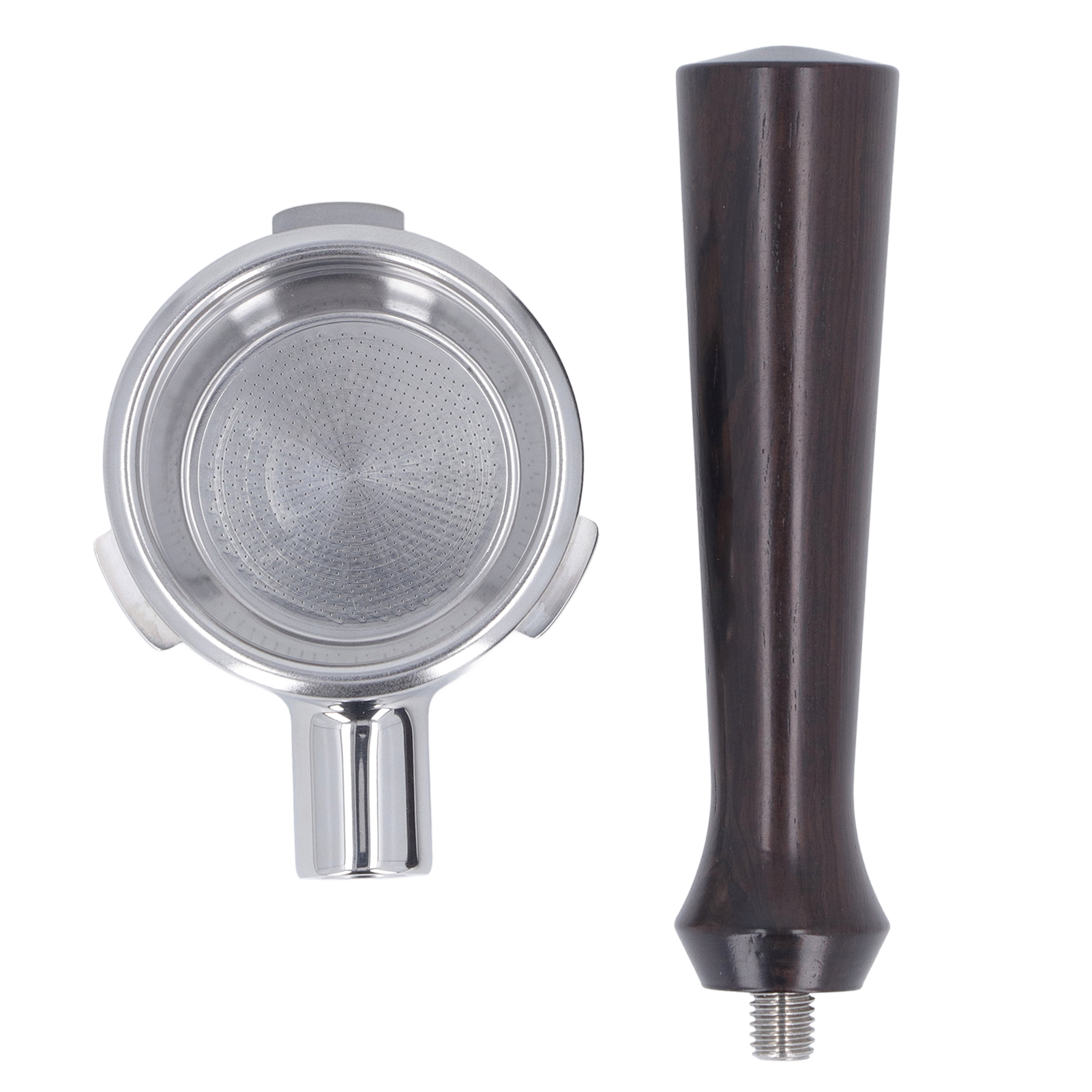 Bodenloser 58-mm-siebträger Für Barsetto, Griff Aus Massivem Rosenholz Und Edelstahlsieb, Elegantes Design Für Die Espressozubereitung