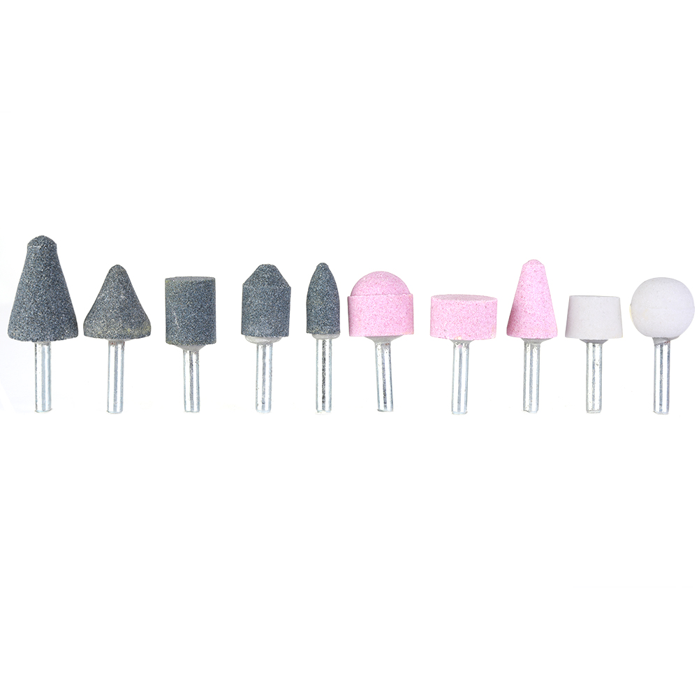 Set Mit 10 Elektrischen 6-mm-schleifköpfen – Diamant-keramik-schleifstein Für Feinpolieren Und Präzises Grobschleifen