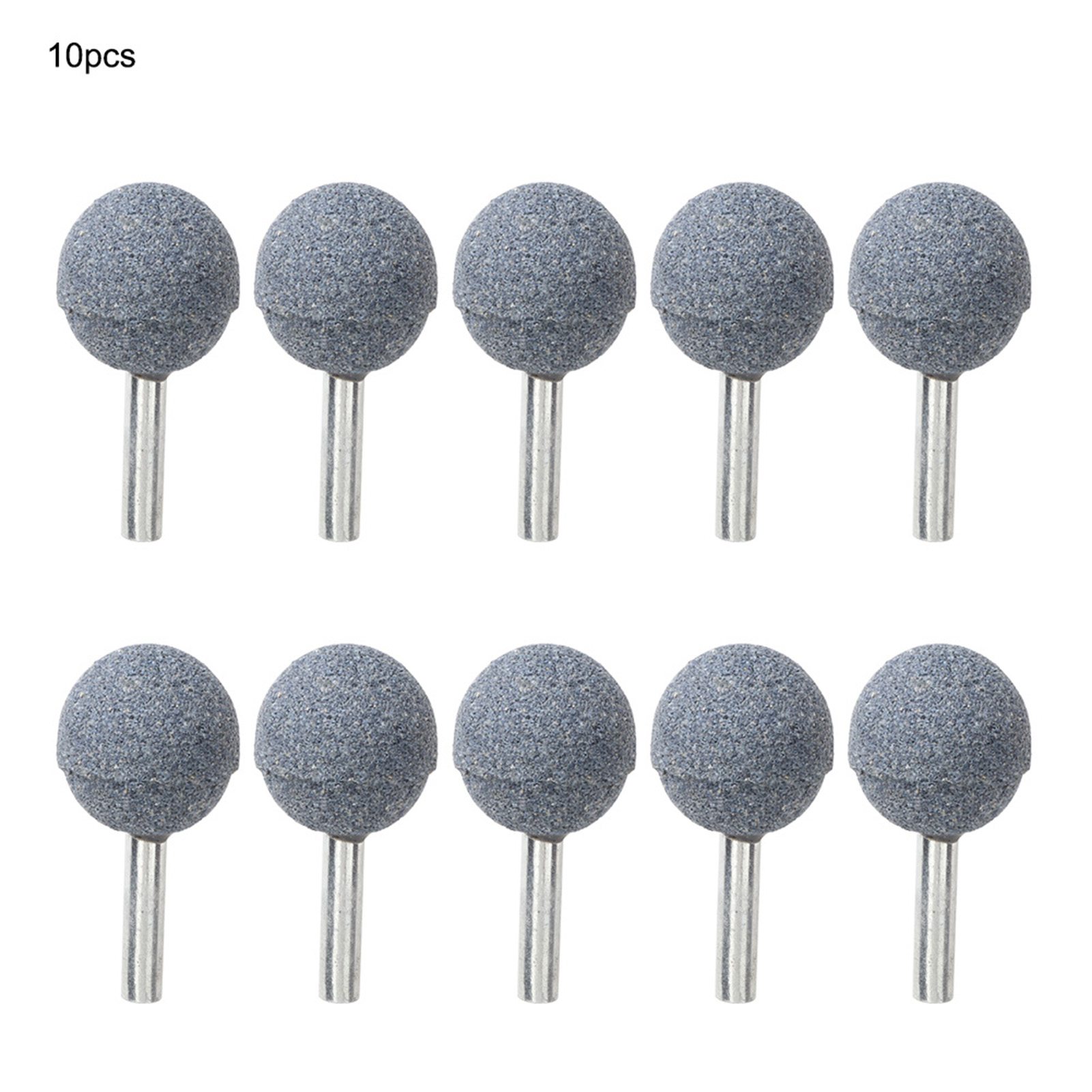 Toivize 6x25mm Sphärische Braune Korund-keramikpolierscheibe Mit 6mm Grauem Schaft, 10er-packung Zum Feinschleifen Und Entlacken