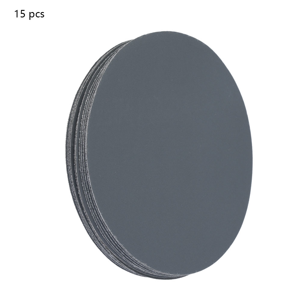 Packung Mit 15 Runden Schleifscheiben, 125 Mm (5 Zoll), Körnung 180-10000, Pflanzenfasern, Für Nass-/trockenschleifen