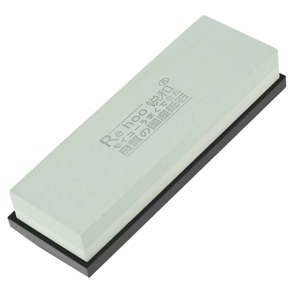 Doppelseitiger Schleifstein, Körnung 400/1000, Weißer Korund, 180 X 60 X 30 Mm, Mit Rutschfester Unterseite Für Küchenmesser