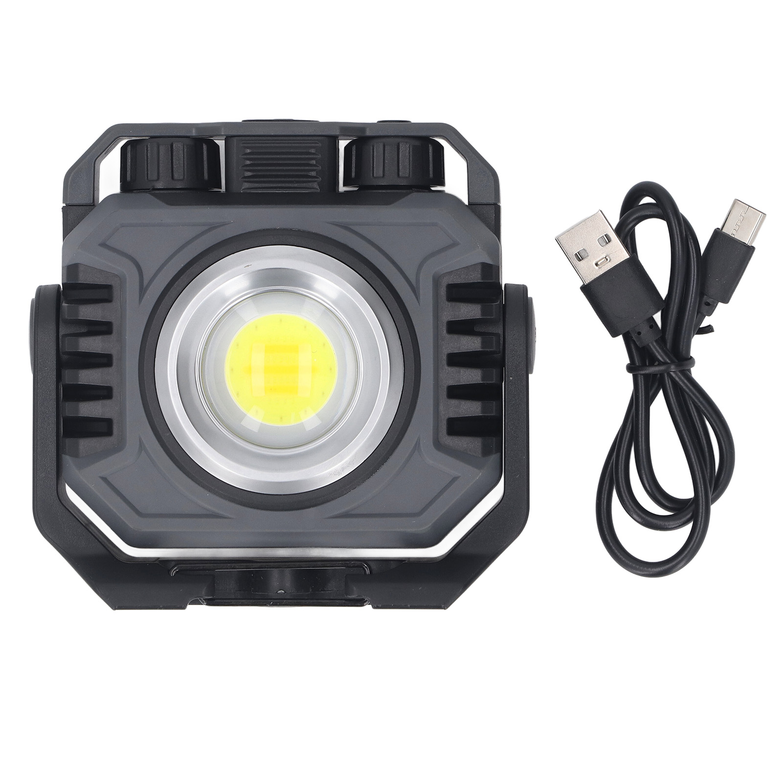 Wiederaufladbare Magnetische Cob-led-arbeitsleuchte (5000 Mah), Schutzart Ip54, Mit Stufenloser Dimmfunktion Und Rotlicht Für Heimwerkerprojekte
