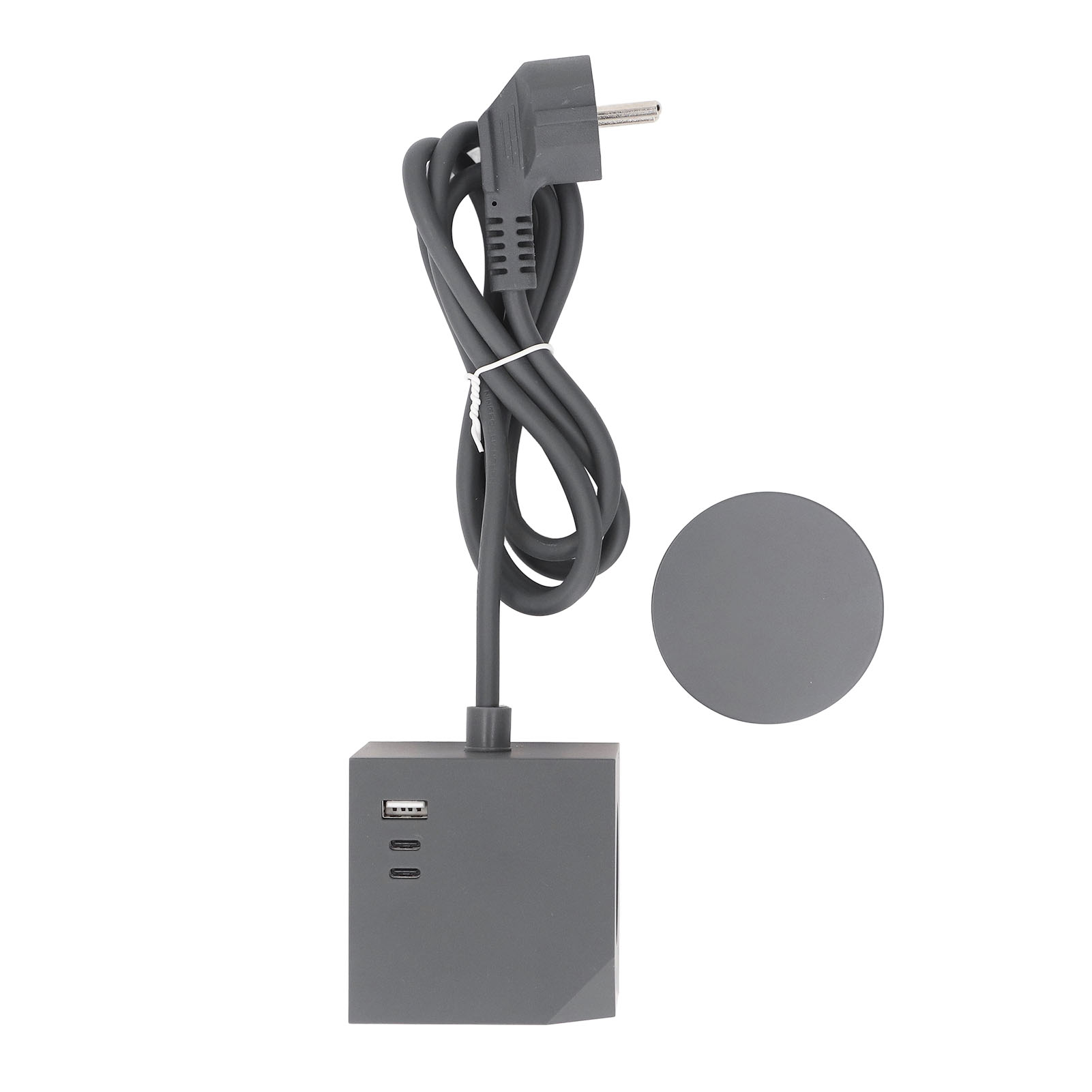 Toivize Magnetische Würfel-steckdosenleiste, 1,5 M, 3 Steckdosen, 2 Usb-c Pd 20 W, 1 Usb-a, Magnetfuß, Platzsparende Tischhalterung