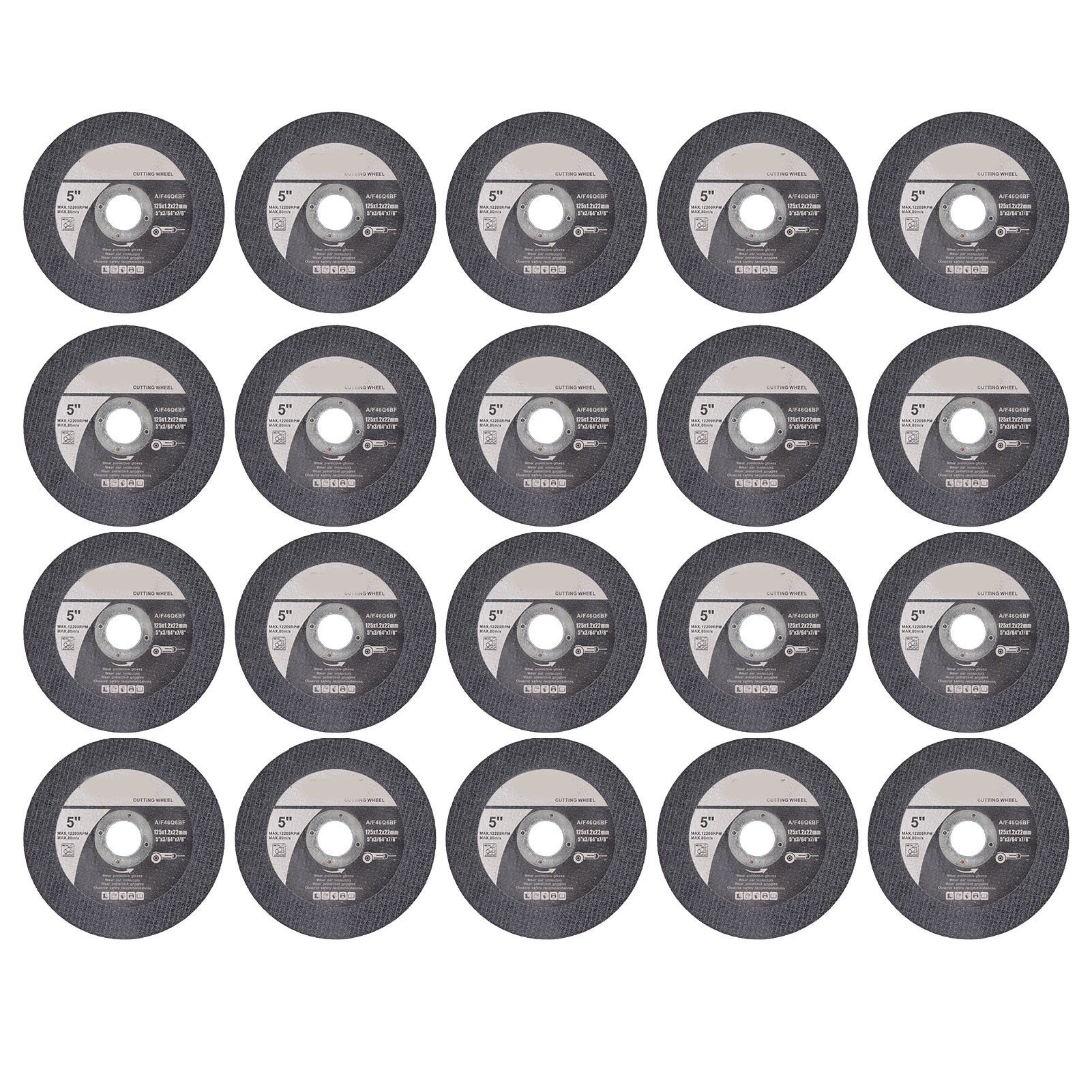 Packung Mit 20 Toivize 125x22mm Ultradünnen Siliziumkarbid-trennscheiben Für Edelstahl Und Metalle