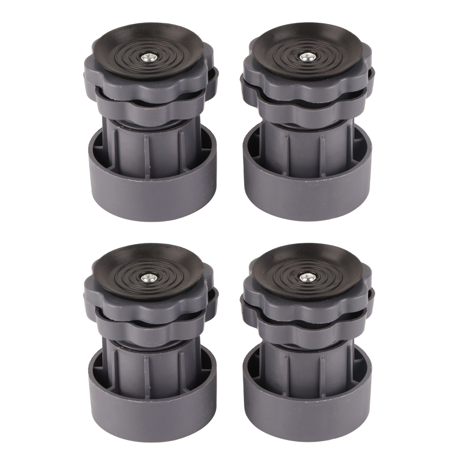 Set Mit 4 Antivibrationsfüßen Für Waschmaschinen, Höhe 8,5 Cm, Verstellbare, Rutschfeste Und Geräuscharme Pp/pvc-pads