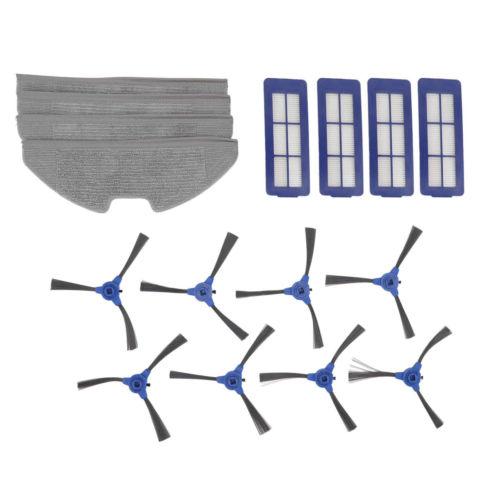 Zubehörset Für Eufy G10 G30 Saugroboter: 4 Hepa-filter, 4 Mikrofasertücher, 8 Ersatz-seitenbürsten