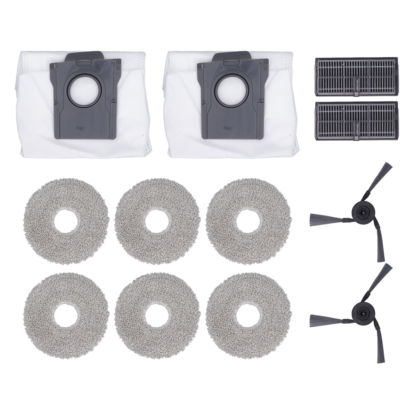 Ersatzteilset Für Dreame X40 Und X40 Ultra Saugroboter – 2 Seitenbürsten, 2 Hepa-filter, 6 Mikrofasertücher, 2 Staubbeutel