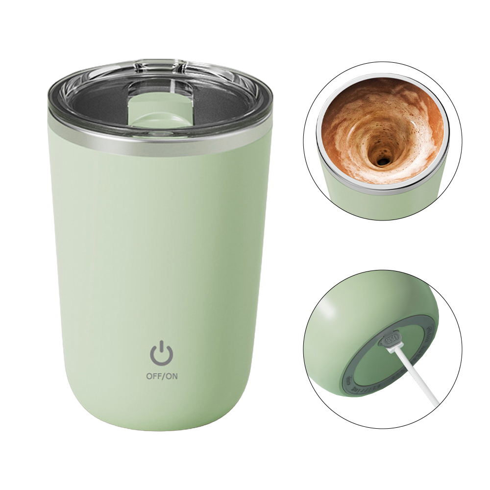 Automatischer Mixbecher Ut-35, Edelstahl 304, Usb-c-aufladbar, Wasserdicht (ipx6), 350 Ml, Grün
