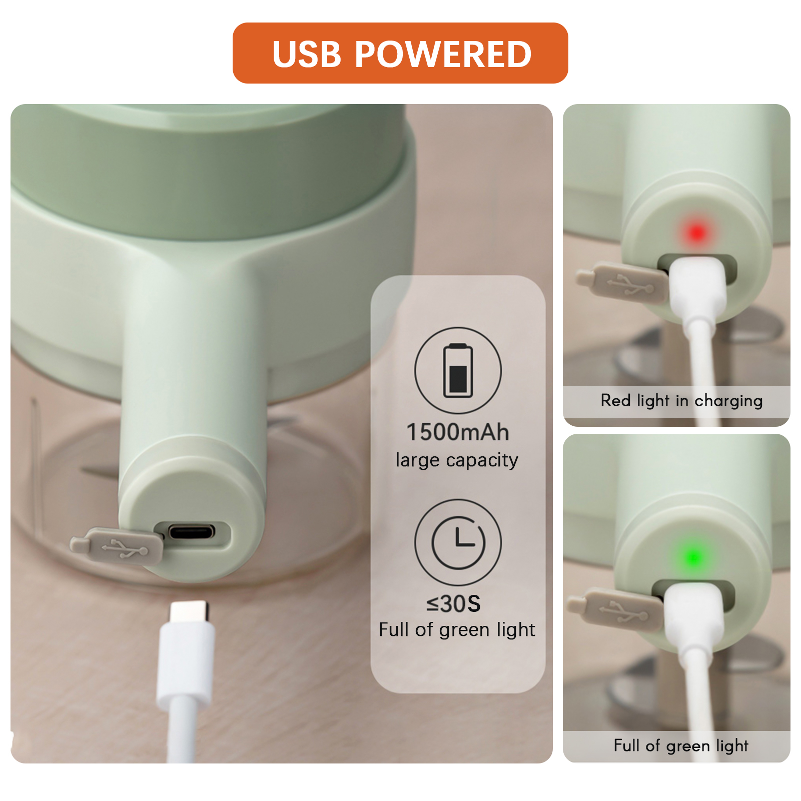 Toivize 4-in-1 Akku-fleischzerkleinerer, Usb-c-aufladbar, Edelstahlklingen, Umweltfreundlich, Selbstreinigend, Kompakt Für Gemüse Und Fleisch