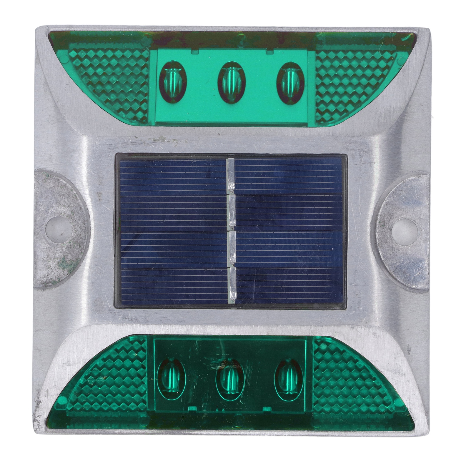 Toivize Ip68 Solar-pflasternagel, Aluminium, Autark, Wasserdicht, Blinkendes Grünes Licht Für Einfahrten Und Gehwege