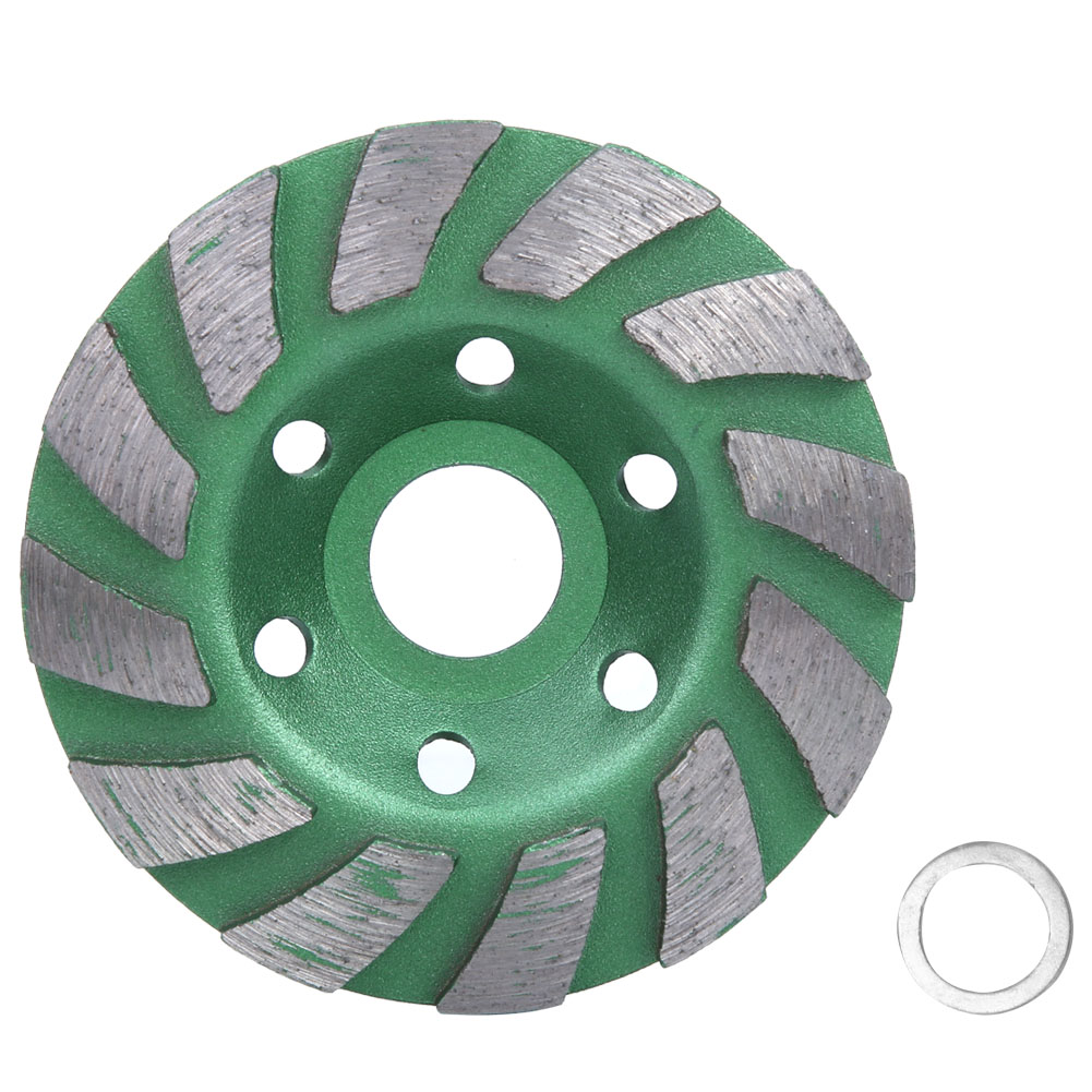 Grüne, Schalenförmige Diamantschleifscheibe (100 X 20 X 4 Mm) Für Beton Und Granit – Langlebige Profi-schleifscheibe, Schnellmontage Am Winkelschleifer