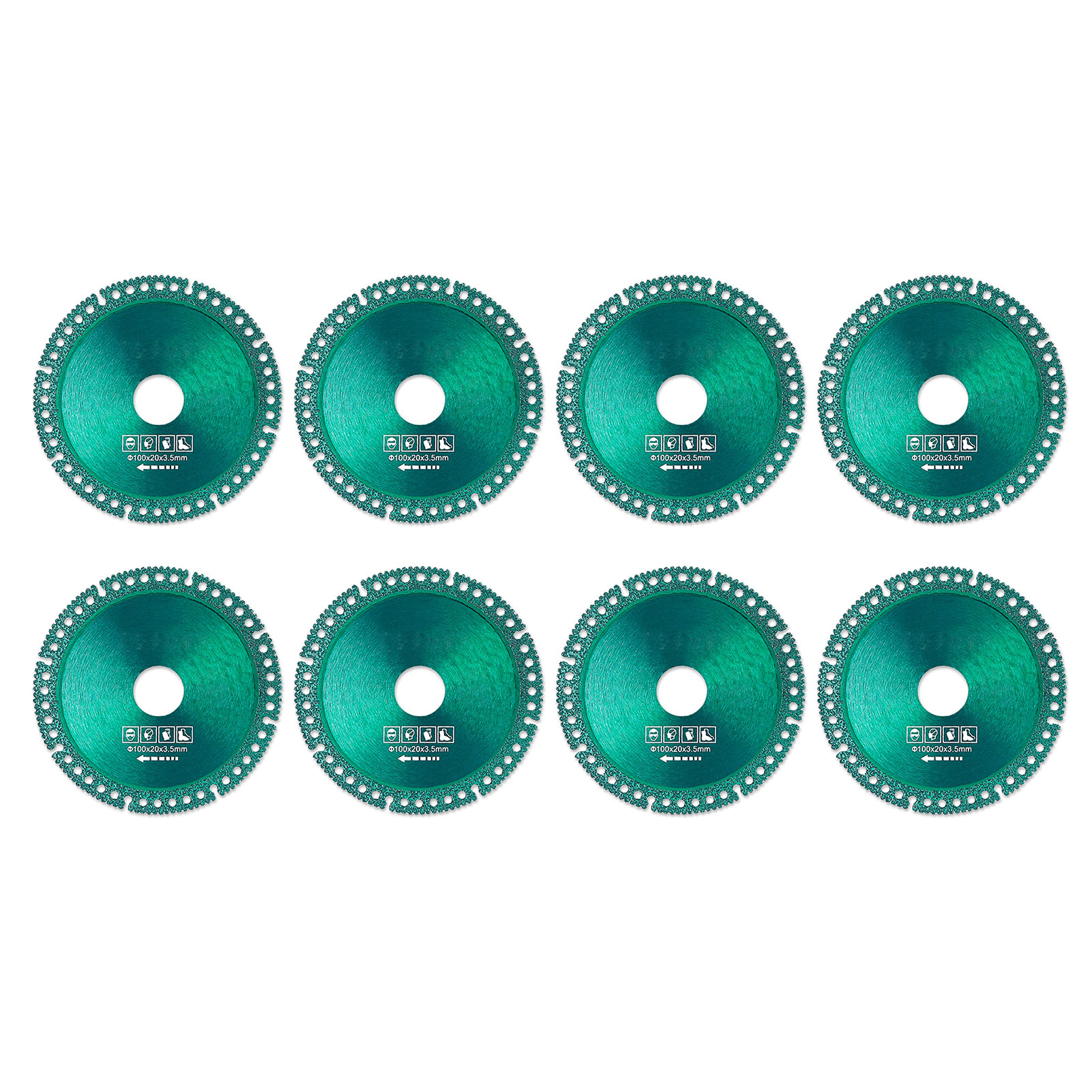 Set Mit 8 Diamanttrennscheiben 100 X 20 Mm – Multifunktional Für Fliesen, Marmor Und Pvc – Ultradünner Manganstahl