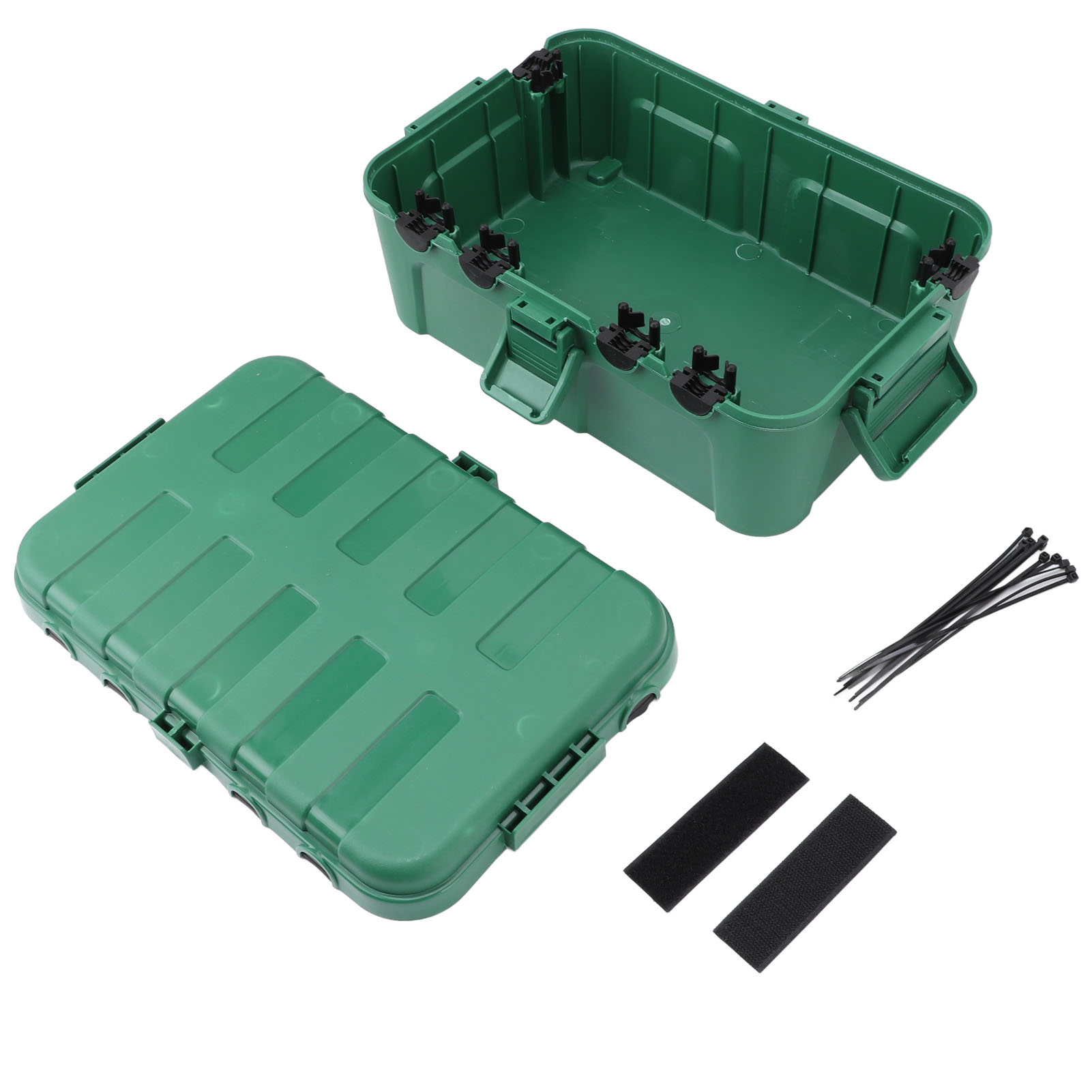 Quadratische Elektrische Anschlussdose Für Den Außenbereich, Ip54 Wasserdicht, Großes Fassungsvermögen, 34,5 X 24 X 12 Cm, Grün, Für Verlängerungskabel Und Steckdosenleisten