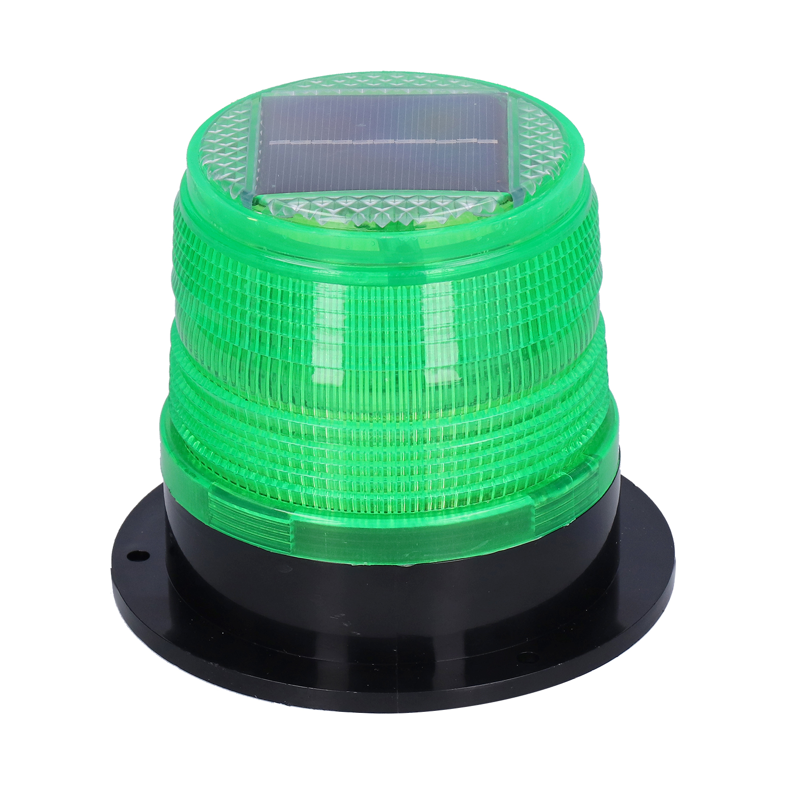 Grüne Solar-led-blinkleuchte – Ip65 Magnetwarnleuchte Für Baustellen Und Freistehende Verkehrsschilder