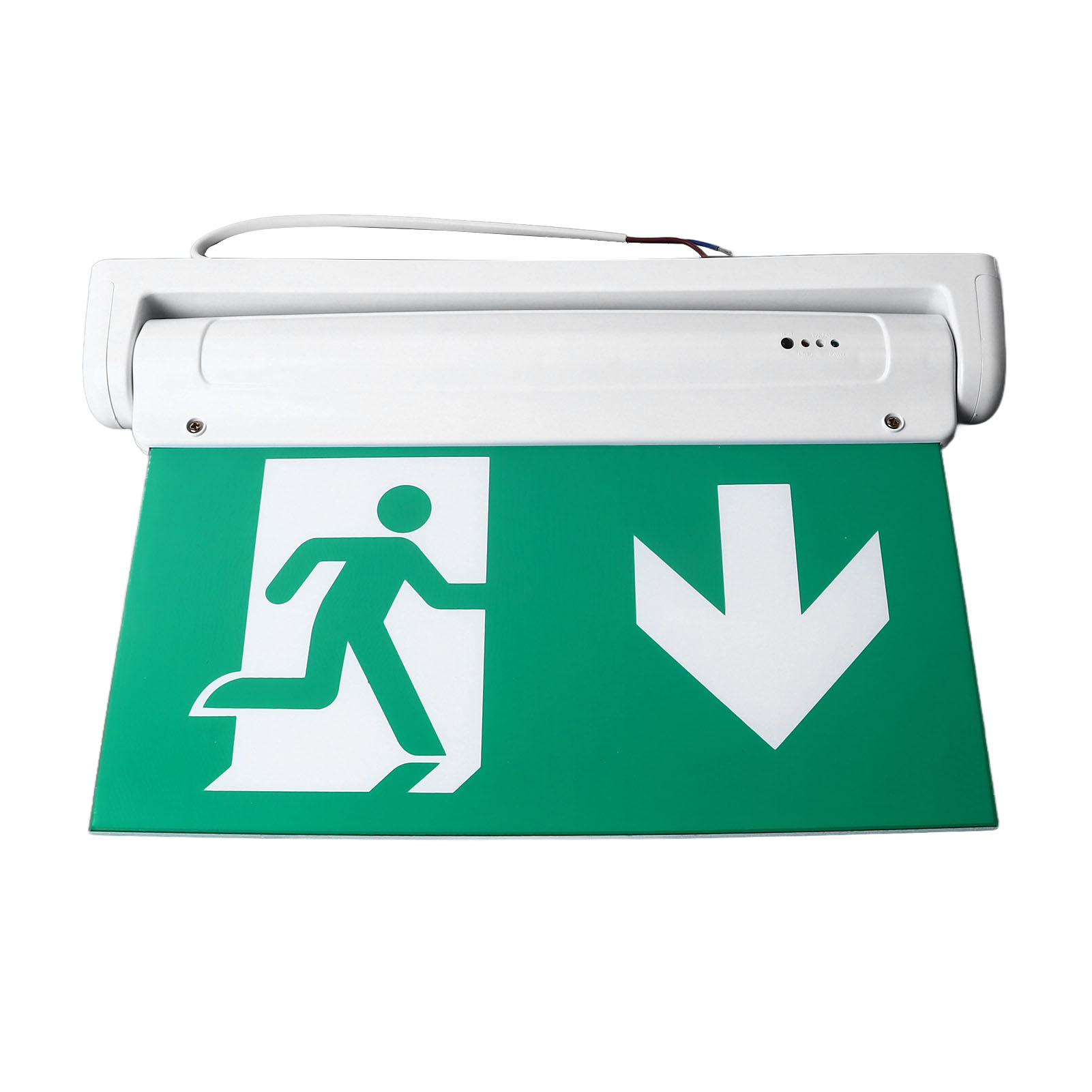 Led-notausgangsmarkierung – Toivize – 3-w-modell – 180 Minuten Akkulaufzeit, Grünes Acryl Und Flammhemmendes Abs, Direkter 85–265-v-wechselstromanschluss
