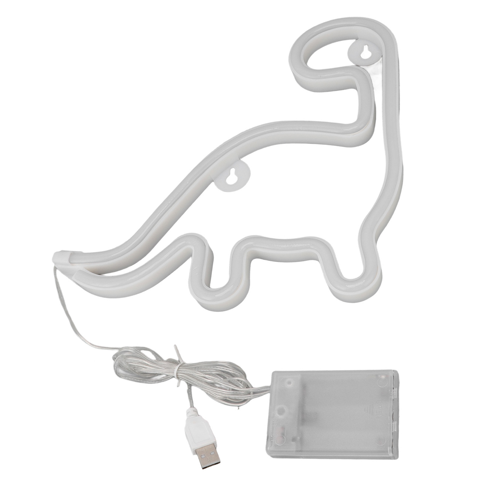 Grüne Dinosaurier-led-neon-wanddekoration 25x23,5cm Pvc Wiederaufladbare Usb-batterien Sanftes Licht Modernes Design Für Schlafzimmer Wohnzimmer
