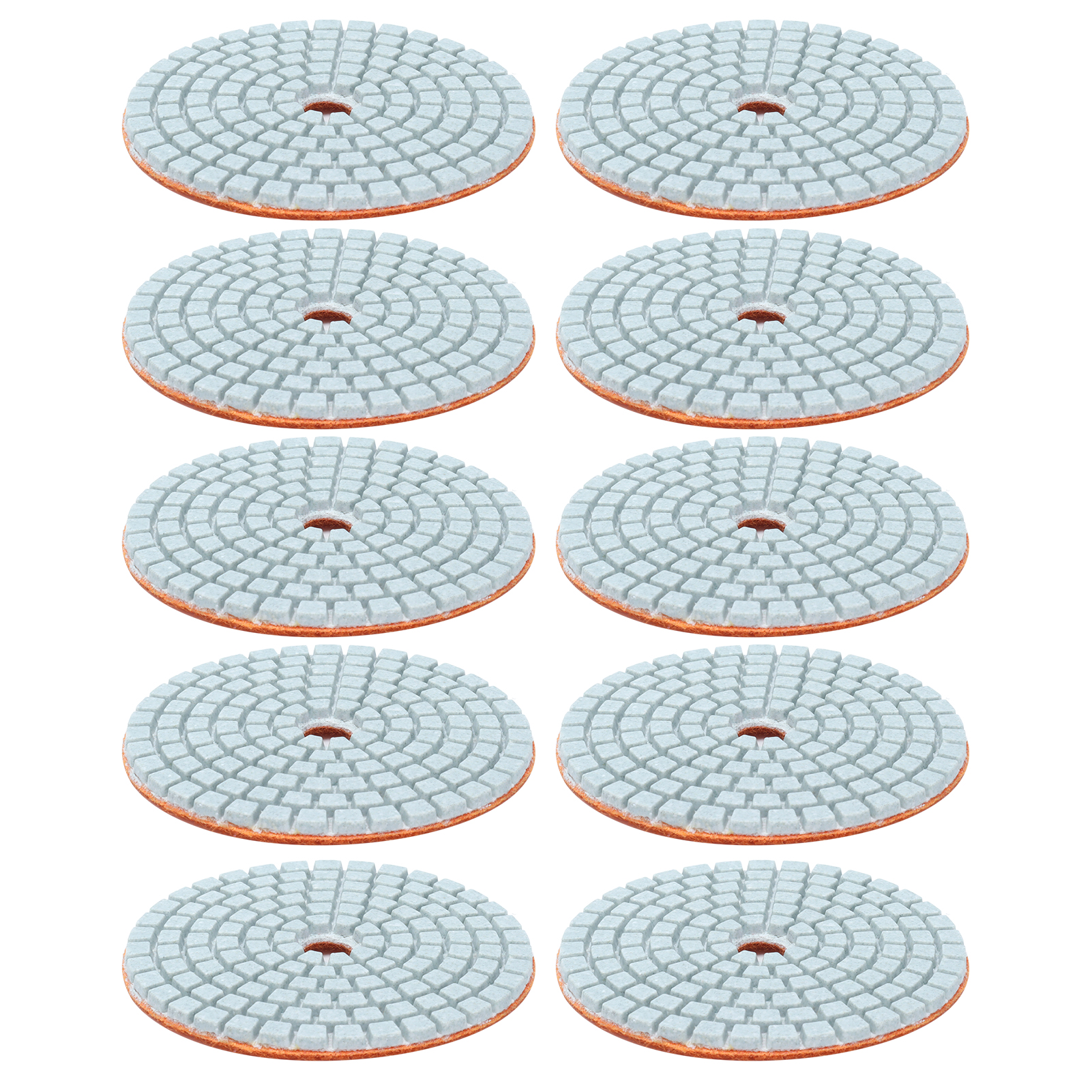 Set Mit 10 Diamant-nasspolierscheiben (80 Mm, Körnung 300) Mit Flexiblem Harz Für Marmor, Granit Und Fliesen
