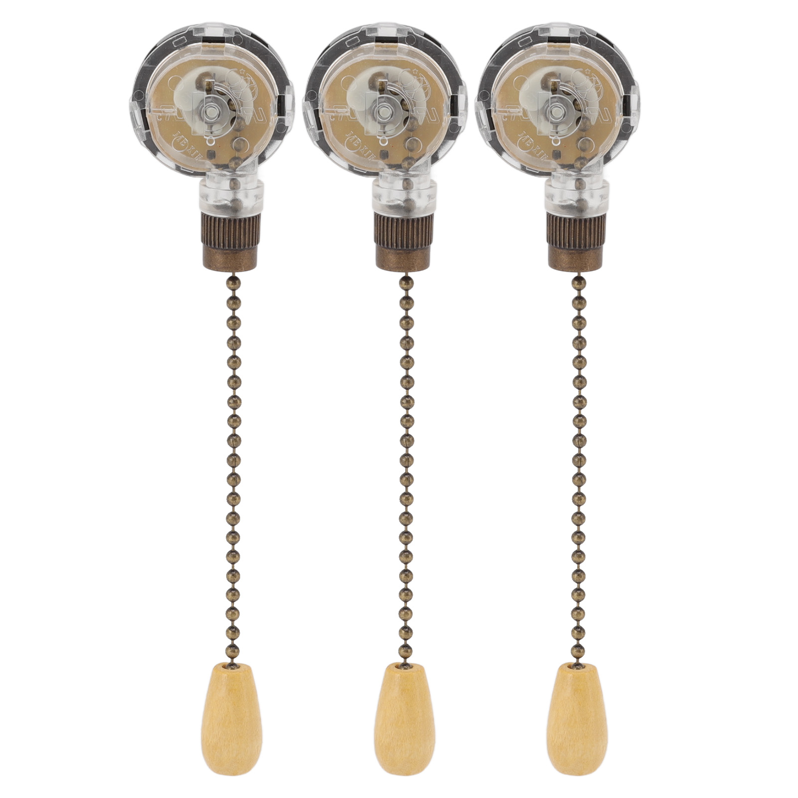 Toivize 3-teiliger Kabelschalter Aus Reinem Kupfer Für Deckenventilatoren/lampen, Robust, Korrosionsbeständig, Einfach Zu Montieren