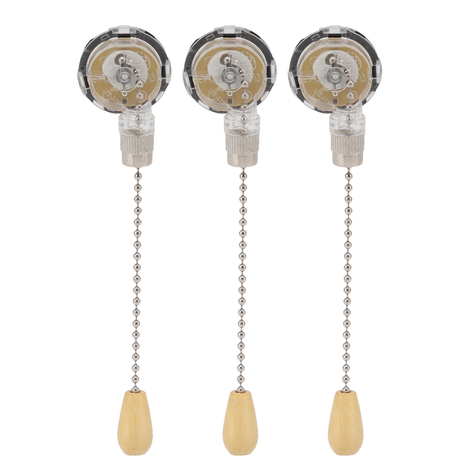 Toivize Zugschalter, 3er-pack, Reinkupfer, 250 V/125 V, Für Deckenventilatoren Und Lampen, Robust, Korrosionsbeständig, Einfach Zu Montieren