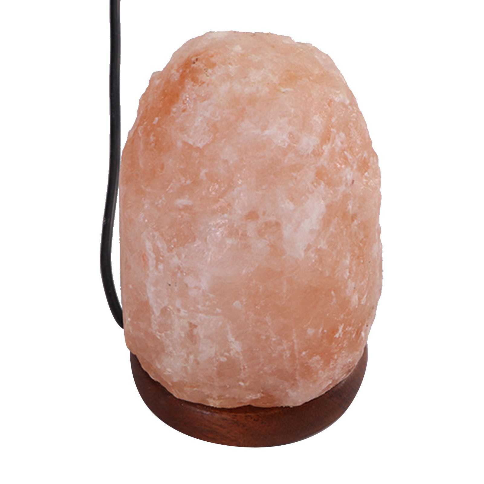Himalaya-salzlampe – Usb-anschluss – Mehrfarbige Led – Authentisches Naturkristall Auf Holzsockel Für Eine Zen-atmosphäre