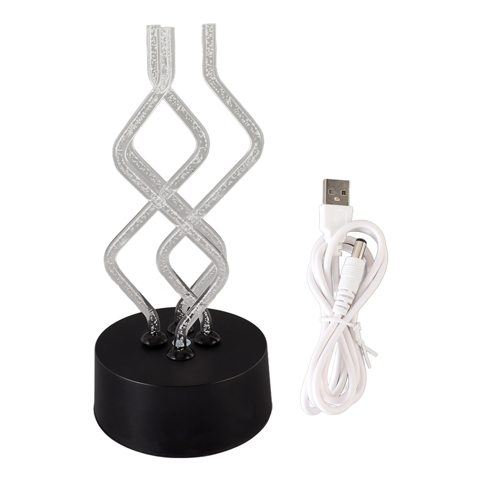 Drehbare Led-schreibtischlampe Mit Blasen-design, Acryl Und Abs, Wechselnde Rgb-beleuchtung, Modernes Ambiente Für Den Innenbereich