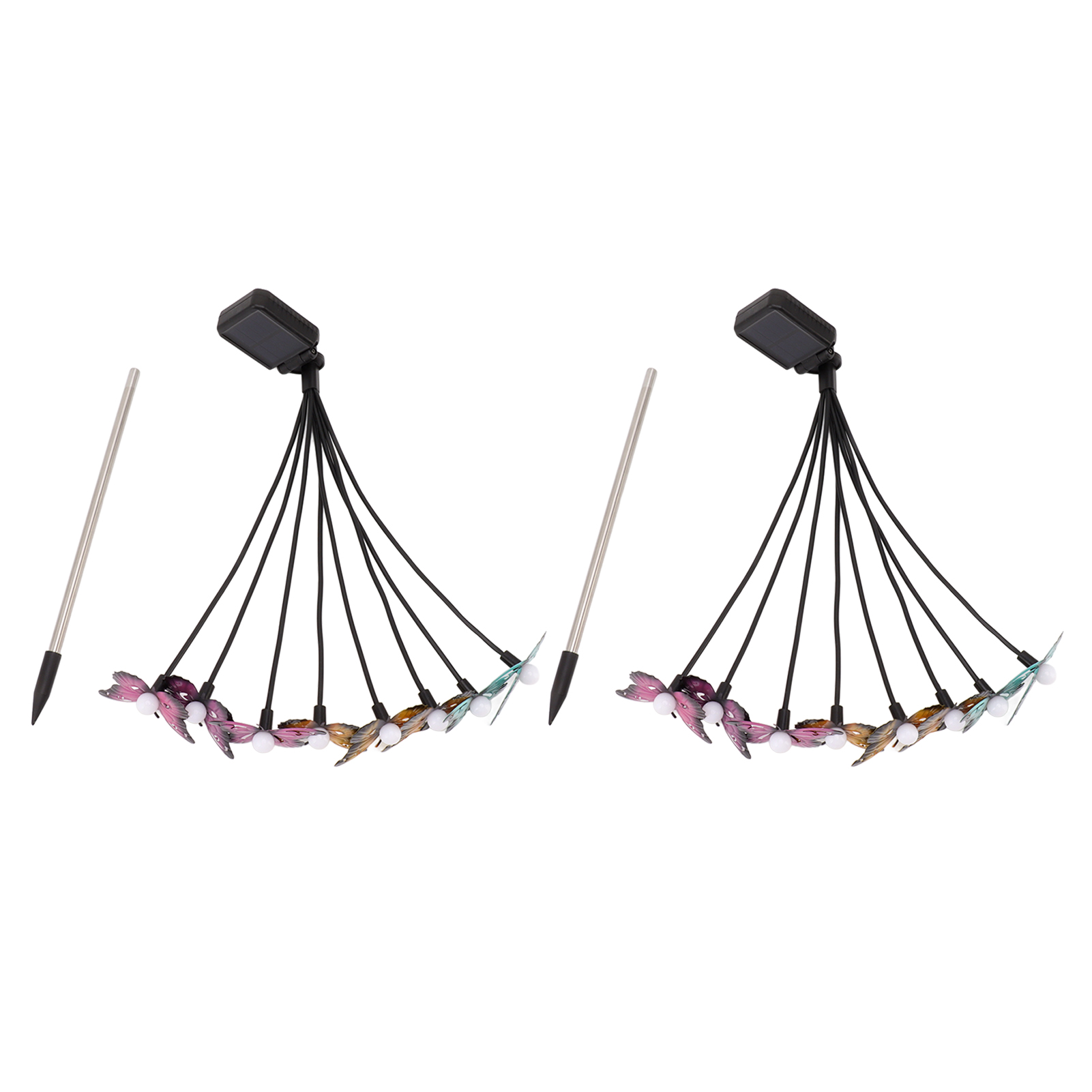 Set Mit 16 Solar-schmetterlings-gartenleuchten Ip65 Außendekoration Bunte Leds Eigenständig Für Weg Rasen Terrasse Kabellos