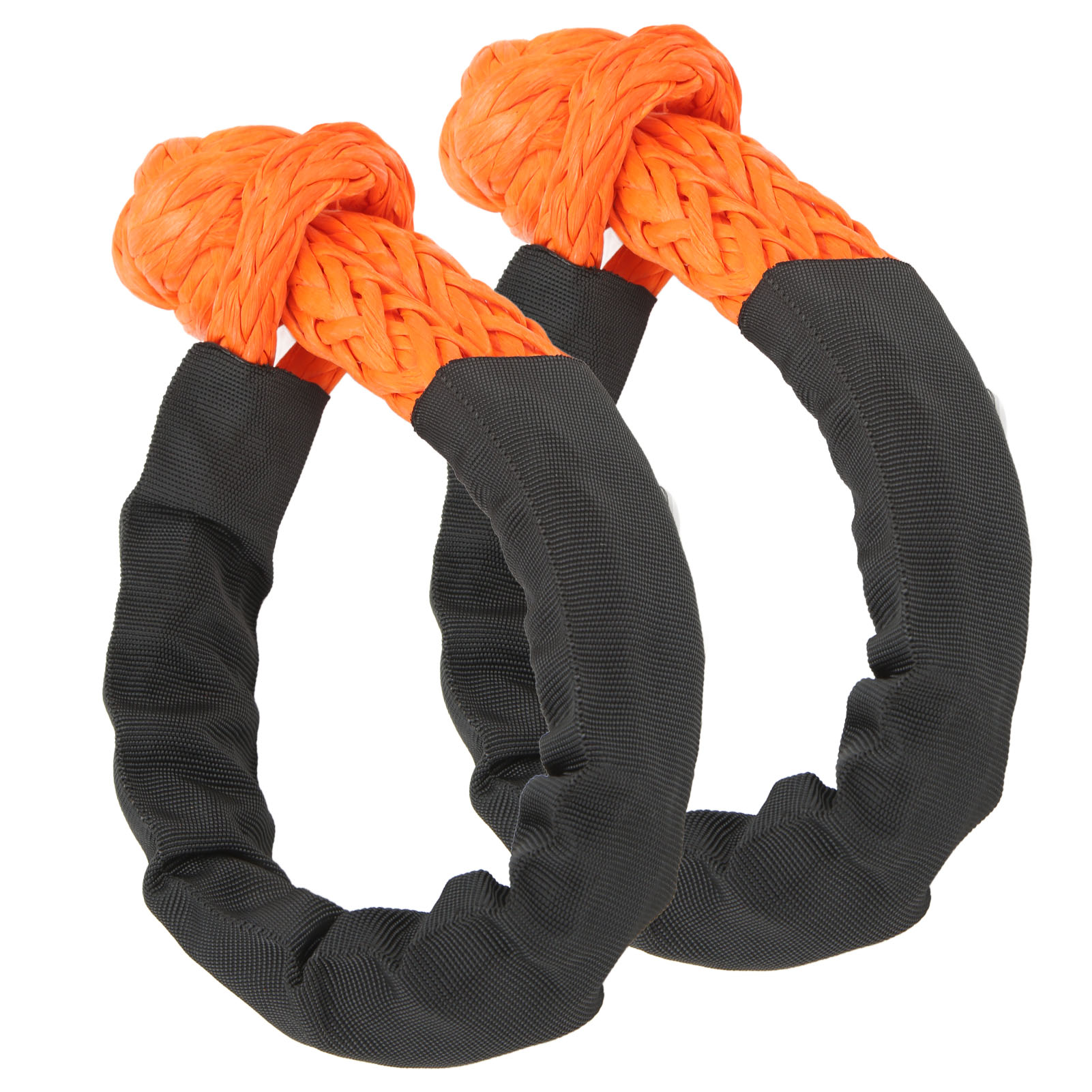 21t 11mm Uhmwpe Orangefarbene Synthetische Softschäkel, 2er-pack, Für 4x4, Lkw, Anhänger Und Offroad-bergung.