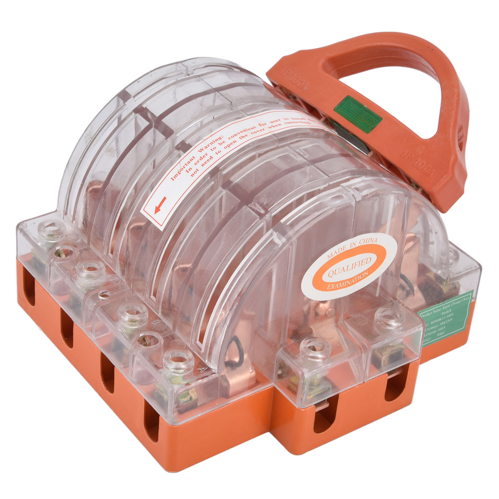 Toivize Hk11-4p100a 4-poliger Messerschalter, 100 A 380 V, Transparentes Gehäuse, Led