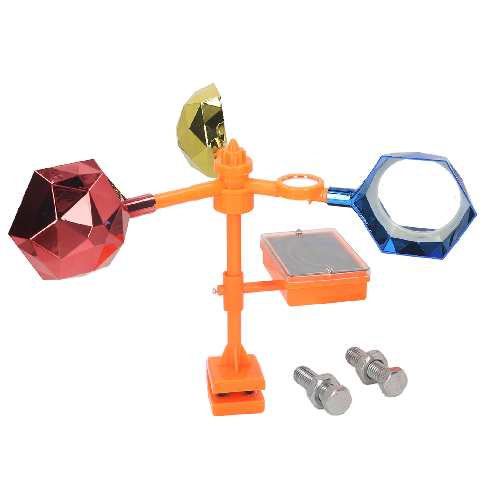 Rotierender Solar-vogelabwehrer [marke] Modell 410 Mm, Wasserdichtes Abs-gehäuse Mit Eingebautem Lautsprecher Und Reflektorspiegeln Für Den Garten