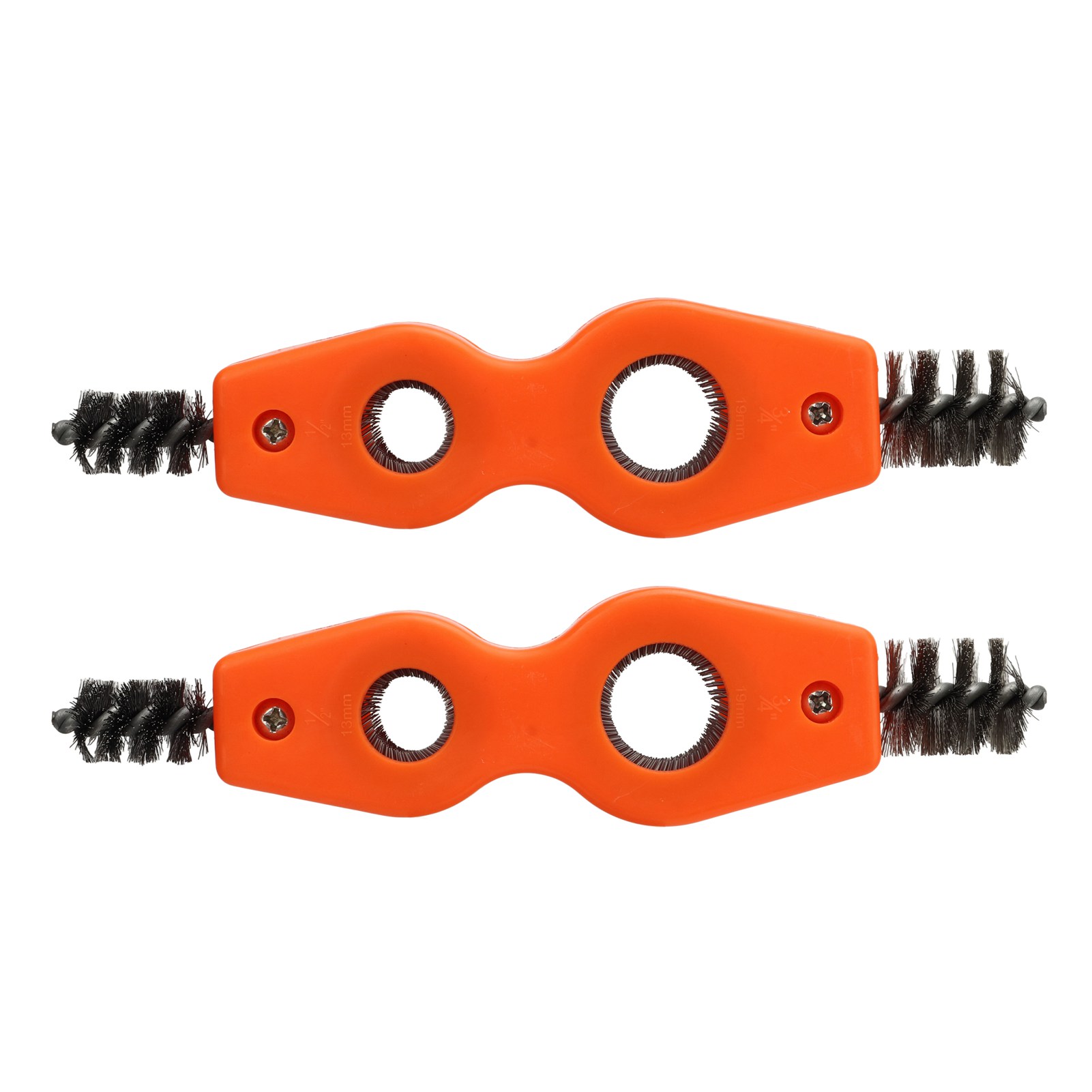 4-in-1 Akku-reinigungsbürsten-set (2 Stück), Ø 12,7 Mm Und 19 Mm, Abs-aluminium, Orange