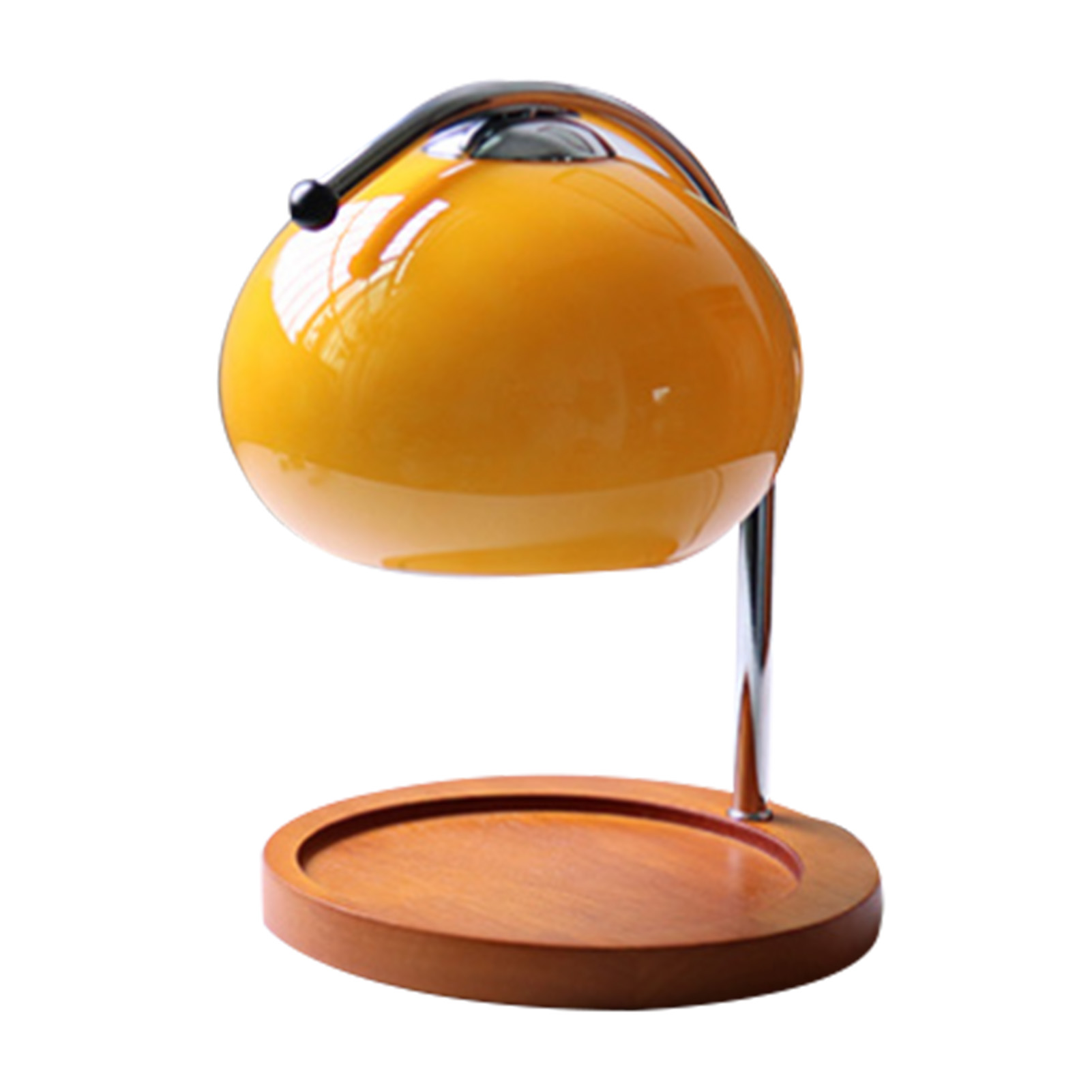 Retro Toivize Duftwachslampe Aus Massivholz Mit Dimmer Und Glasschale, Flammenlose Duftverteilung