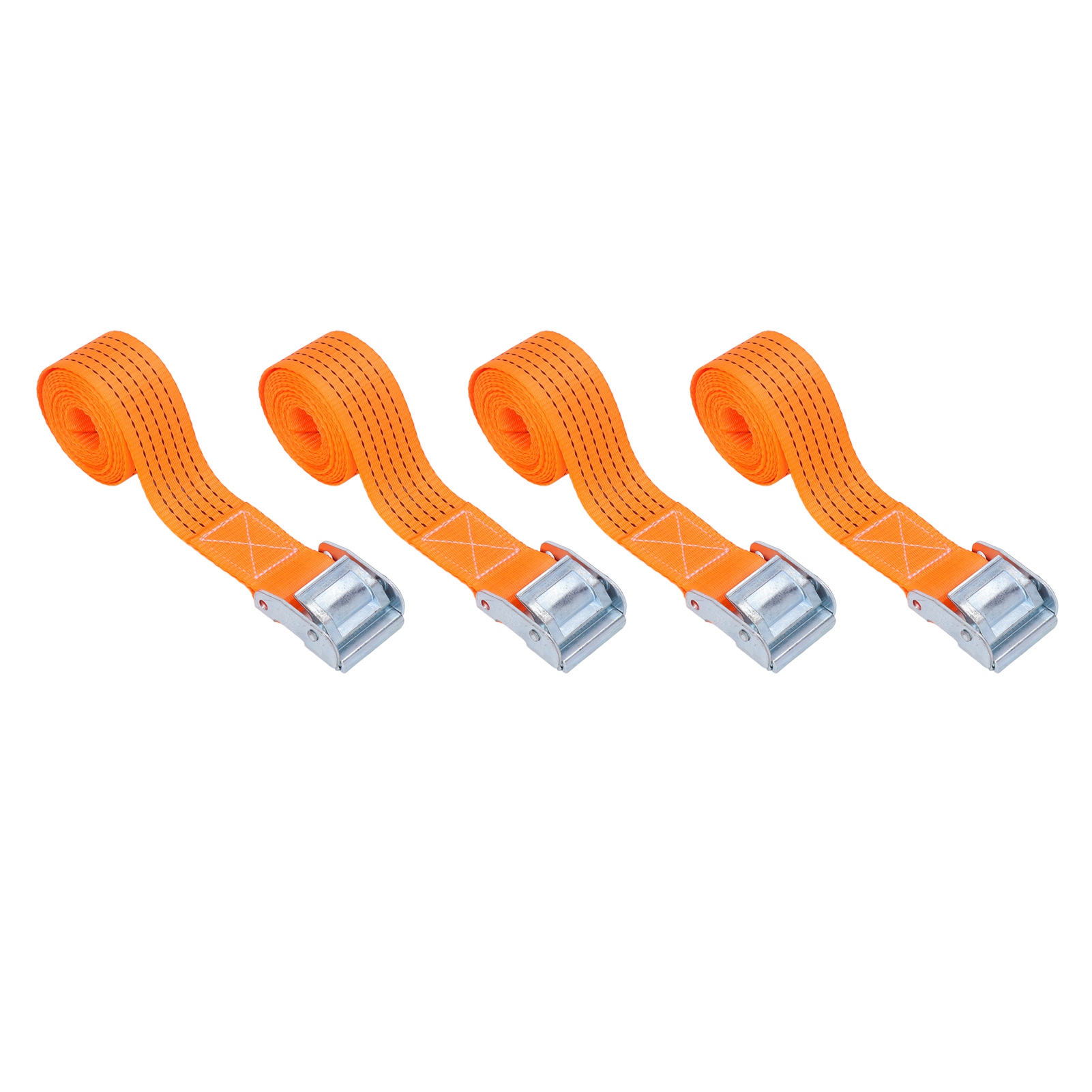 Toivize Ratschengurte, 50 Mm X 3 M, 4er-pack, Hochfestes 3t-polyester, Orange Schnalle, Für Motorrad, Lkw, Anhänger