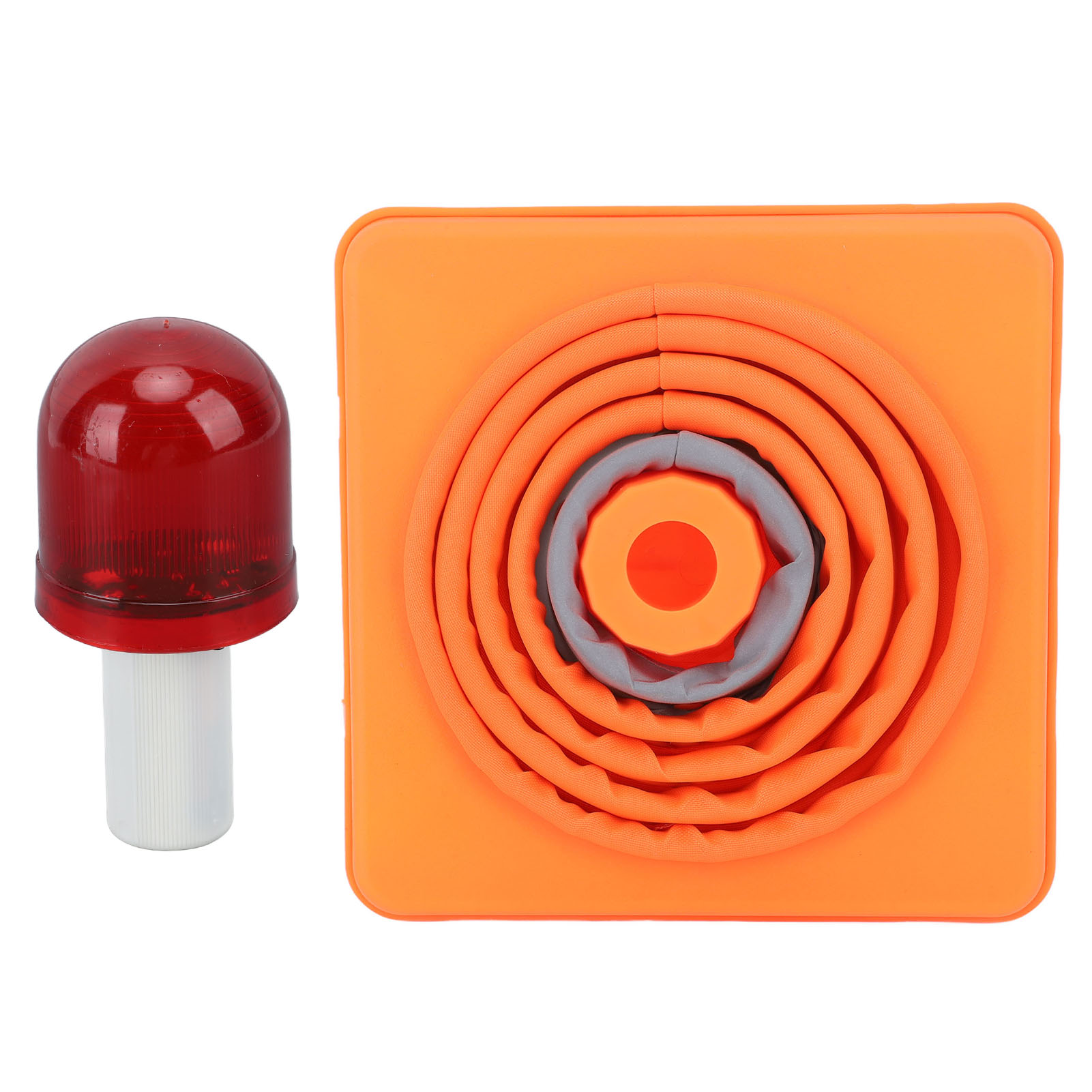 30 Cm Hoher, Einziehbarer Sicherheitskegel Mit Led-beleuchtung Und Reflektorstreifen, Stabiler Pe/pp-sockel, Faltbar Für Baustellen Und Parkplätze
