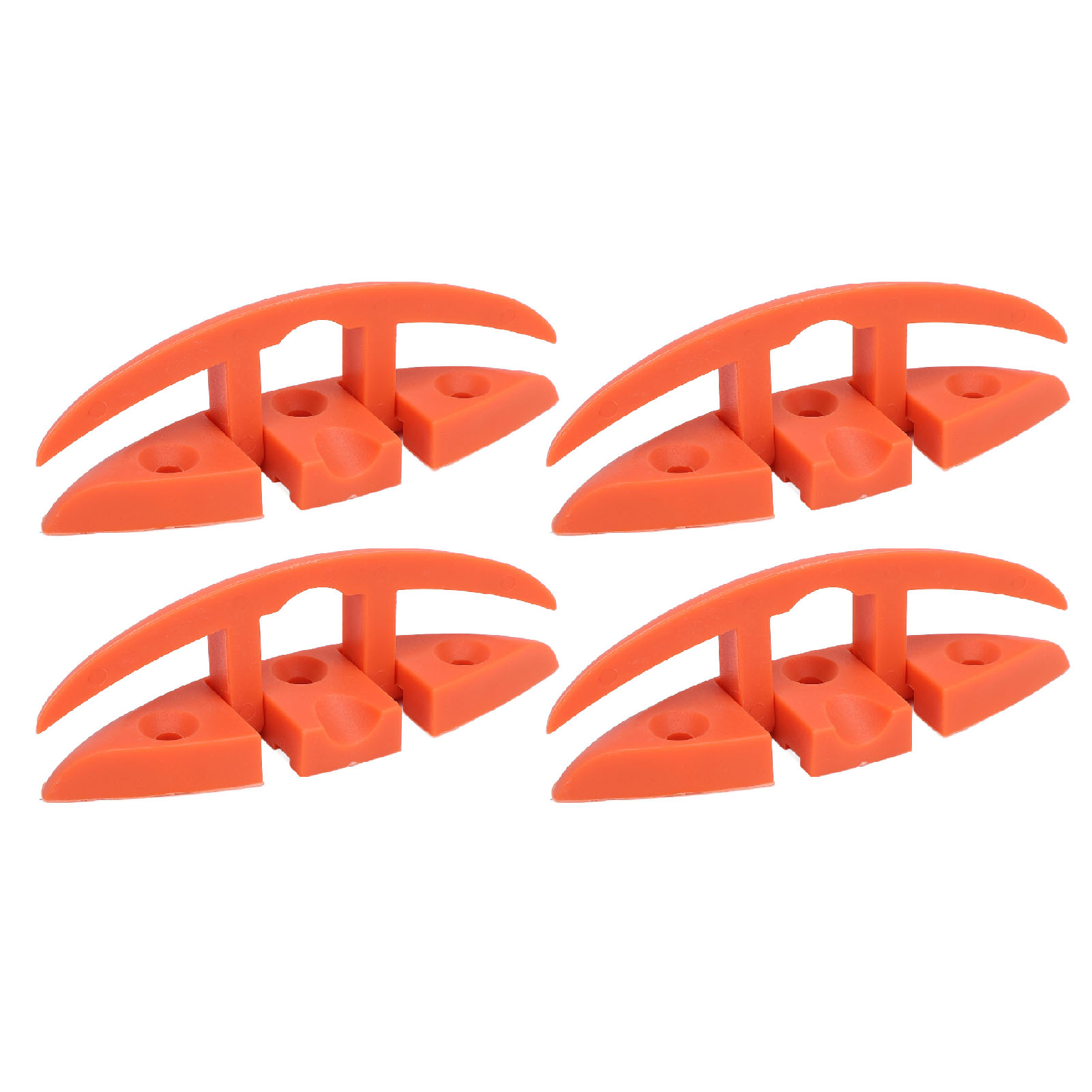 Set Mit 4 Klappbaren 5-zoll-dockklampen Aus Orangefarbenem Marine-nylon, Oxidationsbeständig, 3-loch-befestigung Für Boote