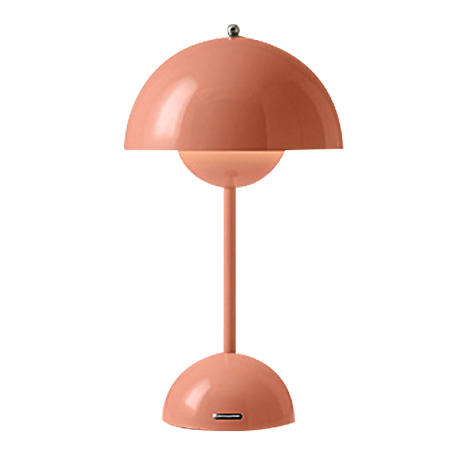 Wiederaufladbare Usb-led-tischleuchte Von Toivize Mit Rosa Pvc-lampenschirm, Schmiedeeisernem Fuß, 3600-mah-akku, Modernem Design Und 3 Stufen.