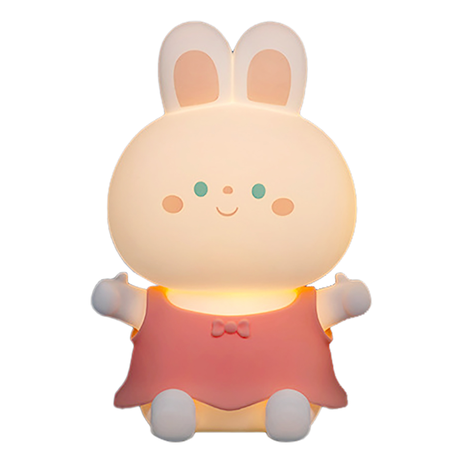 Wiederaufladbares Nachtlicht In Hasenform Aus Weichem Silikon, 7 Farben, Touch-steuerung, Timer, Sanftes Licht, Rosa, Niedliches Design Fürs Kinderzimmer