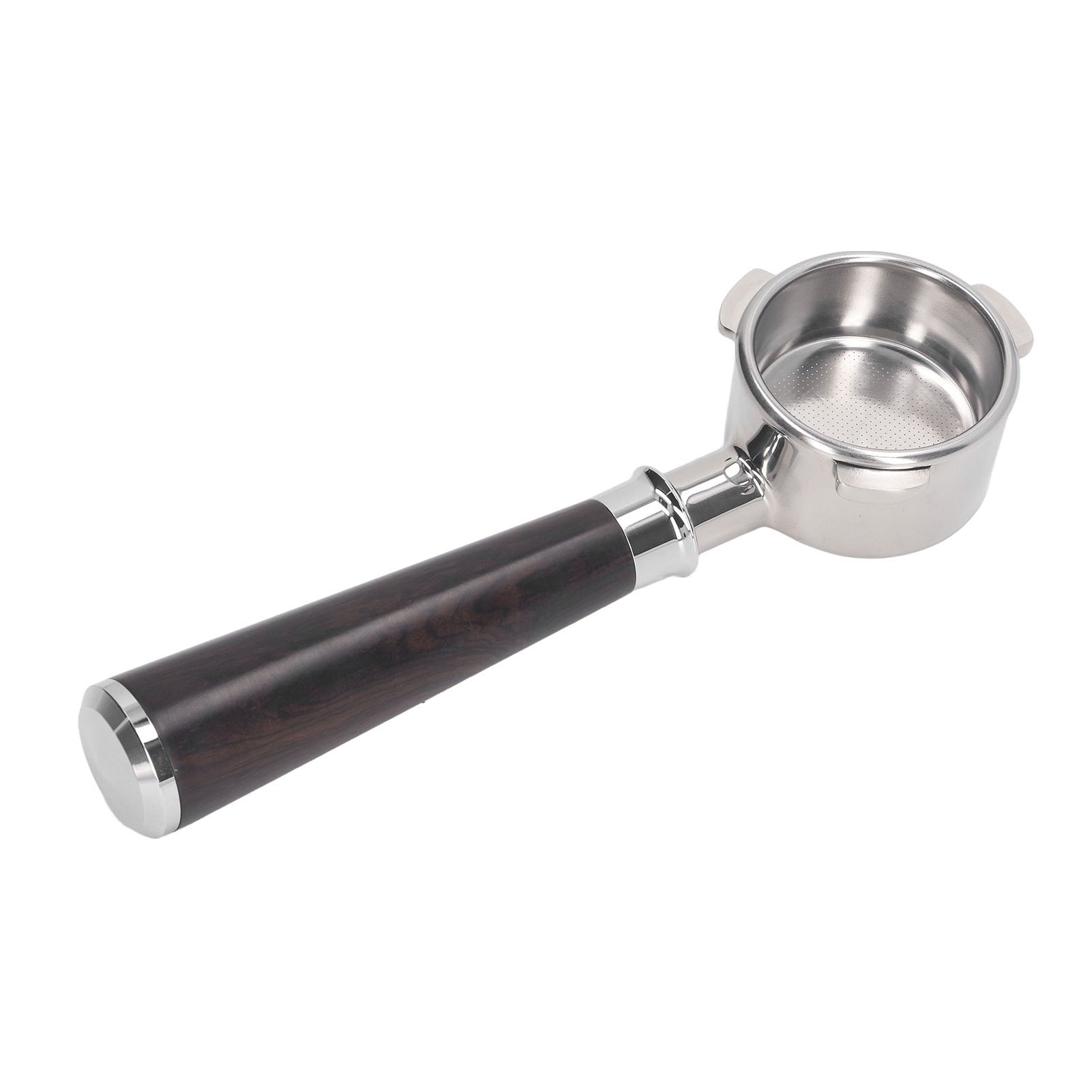 Bodenloser Filterhalter, Kompatibel Mit Breville 54 Mm, Edelstahl Mit Rosenholzgriff Für Perfekte Kaffeeextraktion