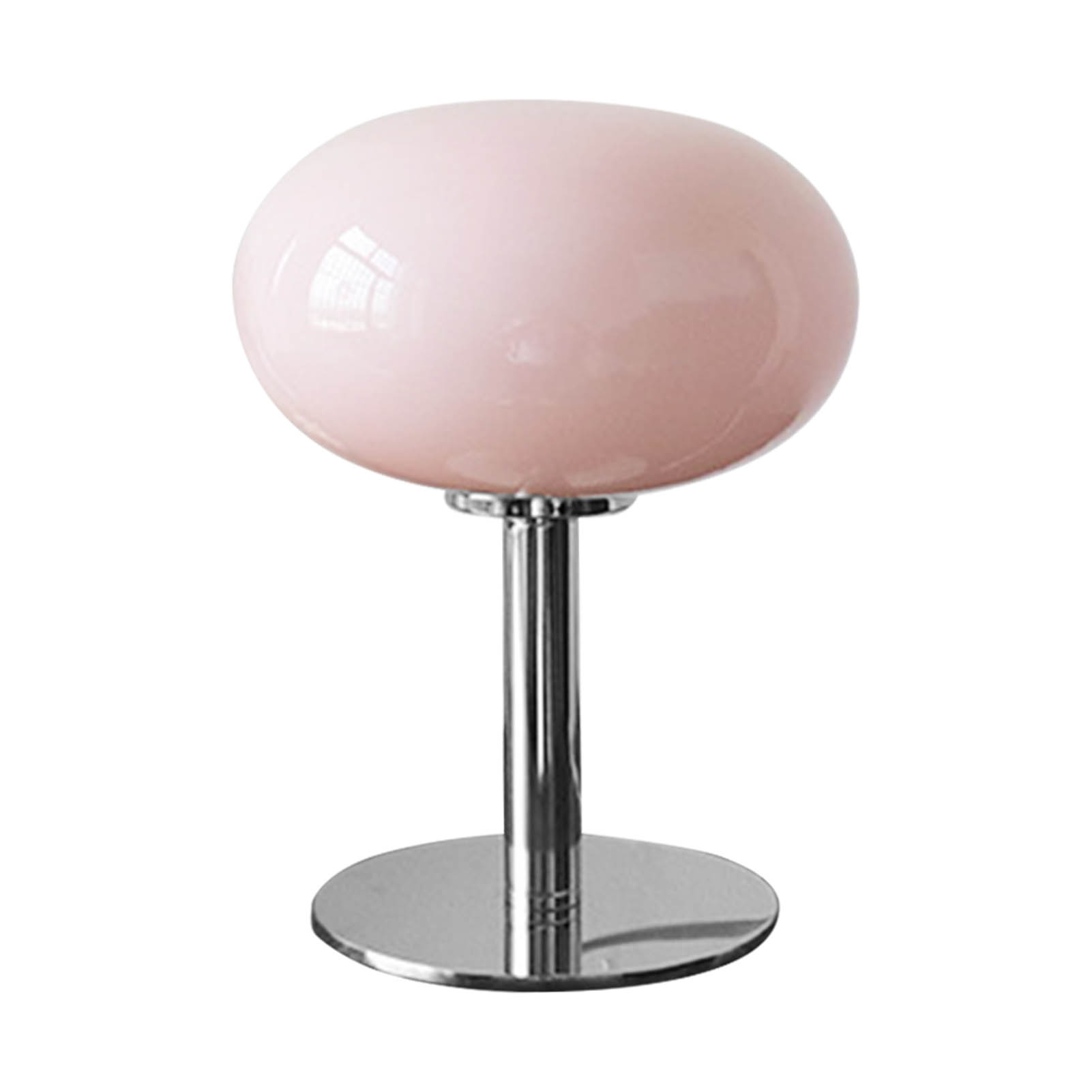 Toivize Berührungsempfindliche Nachttischlampe, Glas Und Eisen, Rosa, 27 X 19 Cm